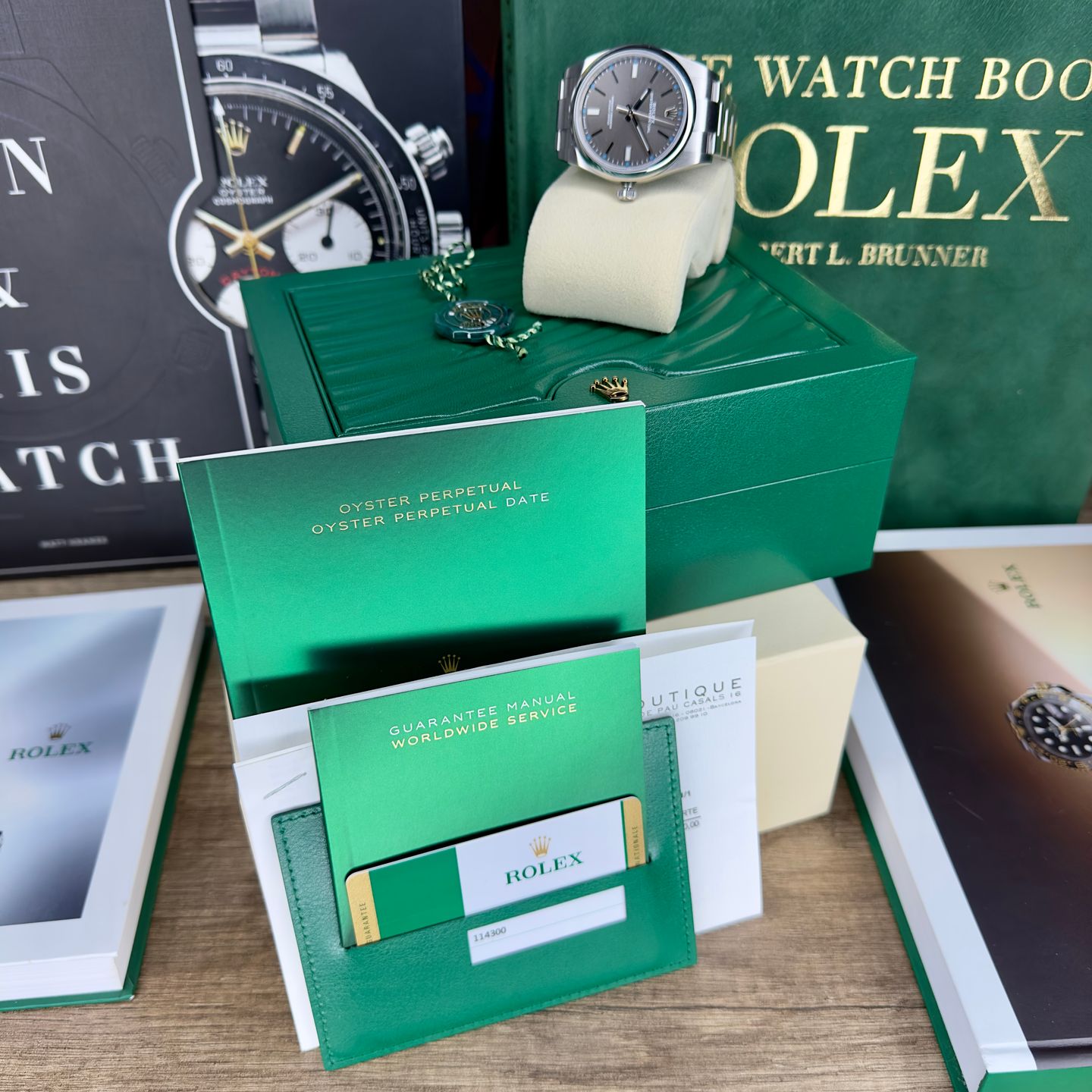 Rolex Oyster Perpetual 39 114300 (2019) - Grey dial 39 mm Steel case (8/8)