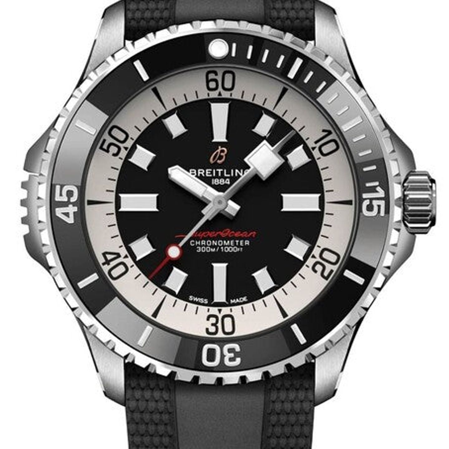 Breitling Superocean A17378211B1S1 (2026) - Zwart wijzerplaat 46mm Staal (1/1)