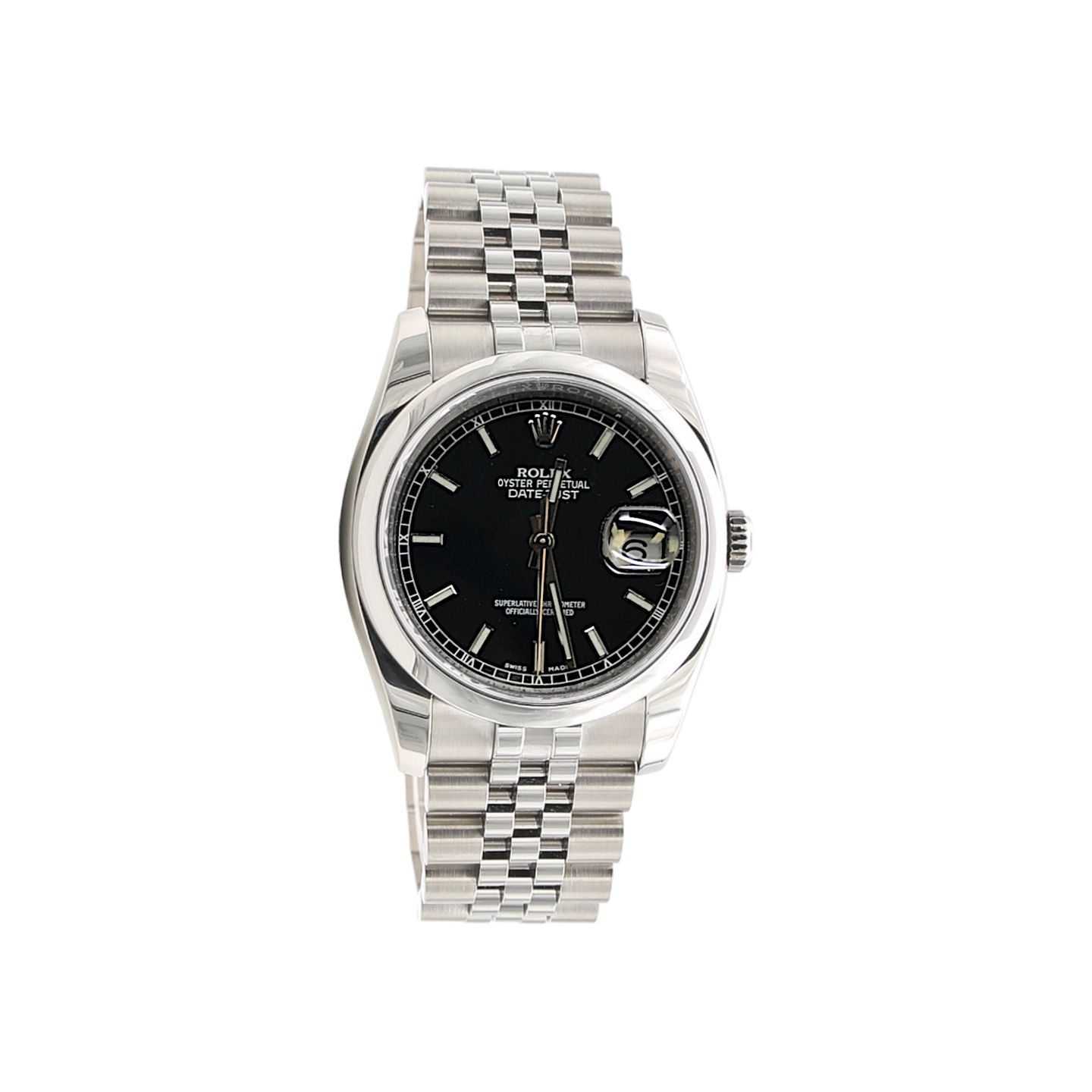 Rolex Datejust 36 116200 (Unknown (random serial)) - Black dial 36 mm Steel case (1/6)