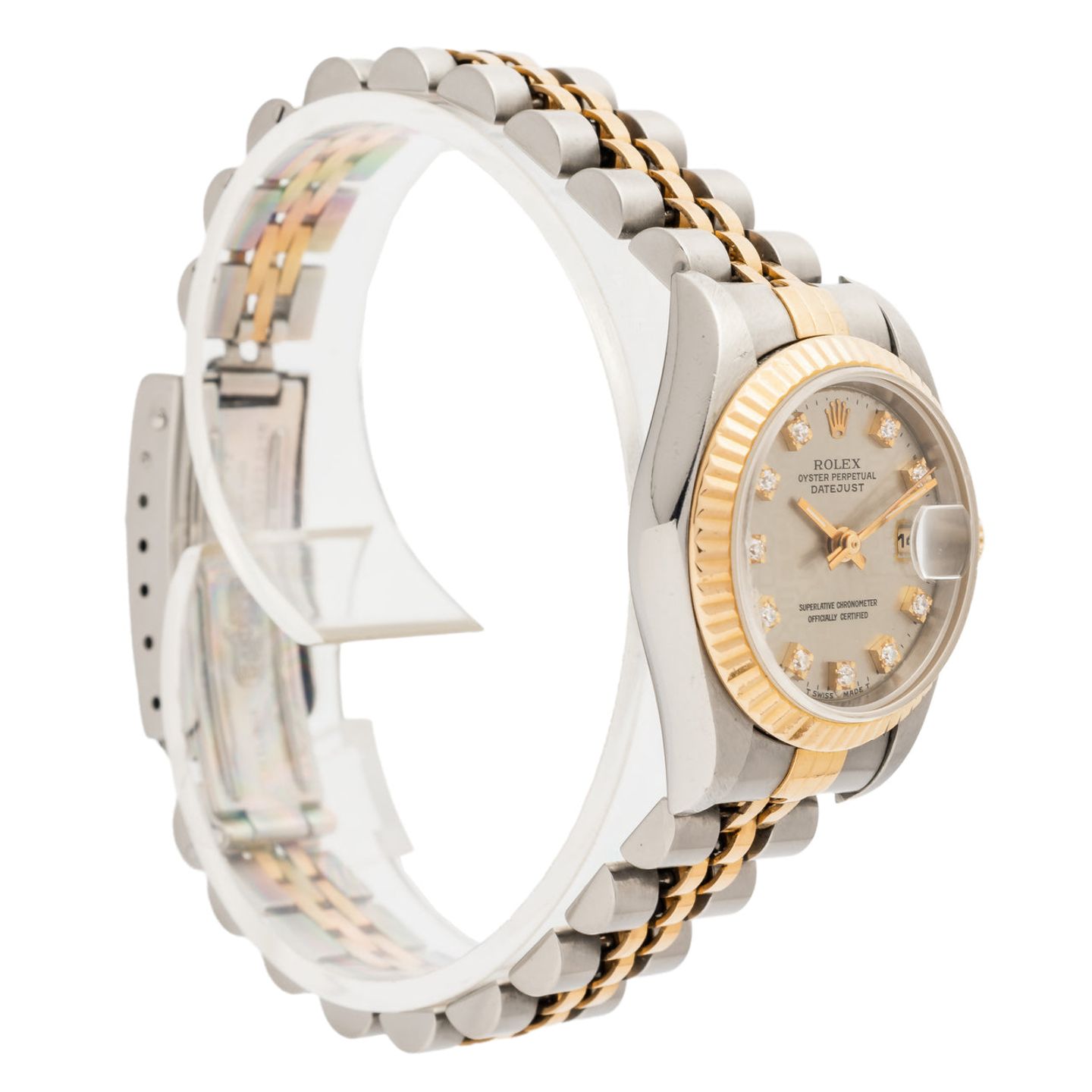 Rolex Lady-Datejust 69173 (Onbekend (willekeurig serienummer)) - Grijs wijzerplaat 26mm Goud/Staal (2/6)