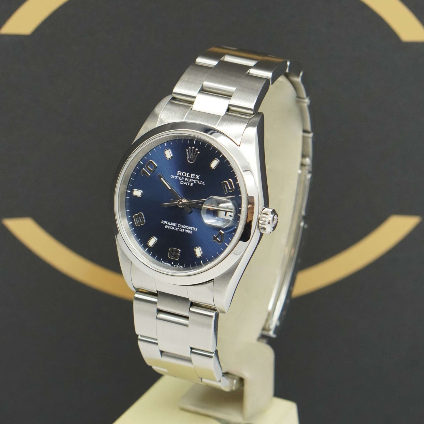 Rolex Oyster Perpetual Date 15200 (2001) - Blue dial 34 mm Steel case (3/7)