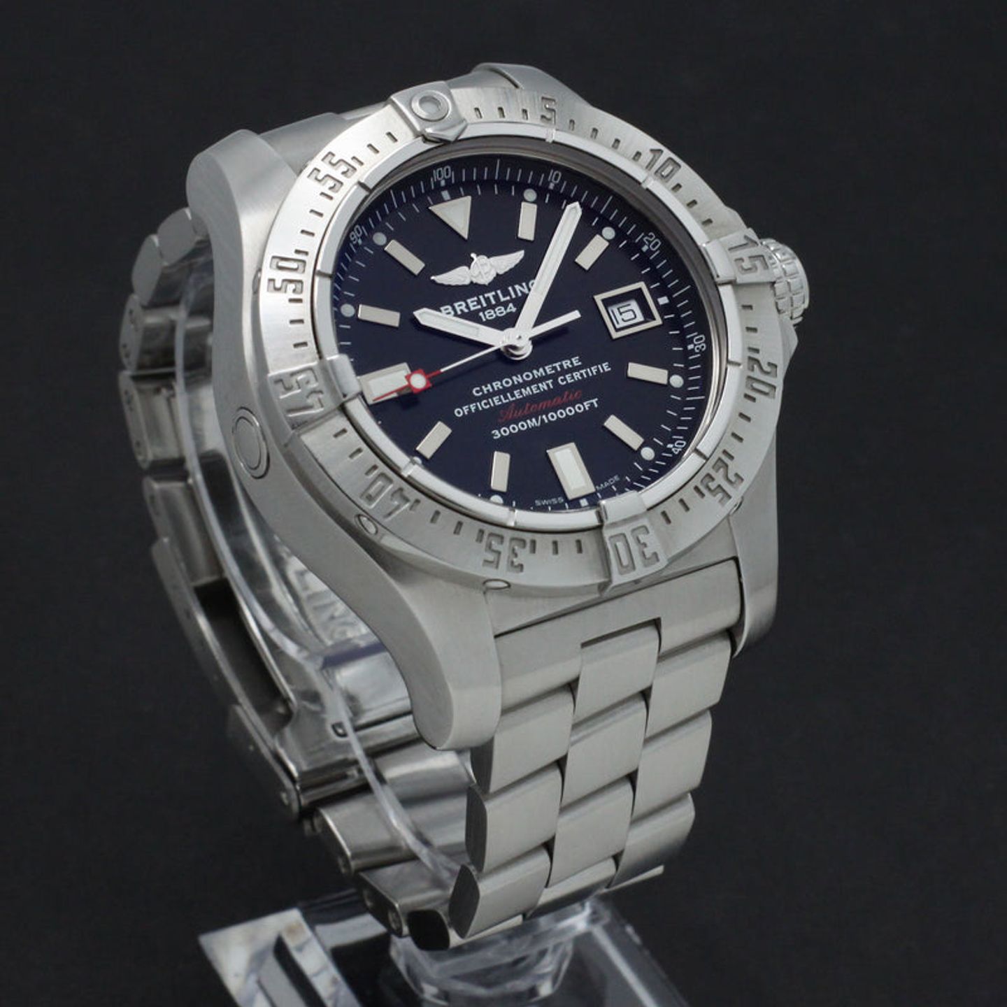 Breitling Avenger Seawolf A17330 (2011) - Zwart wijzerplaat 45mm Staal (4/7)