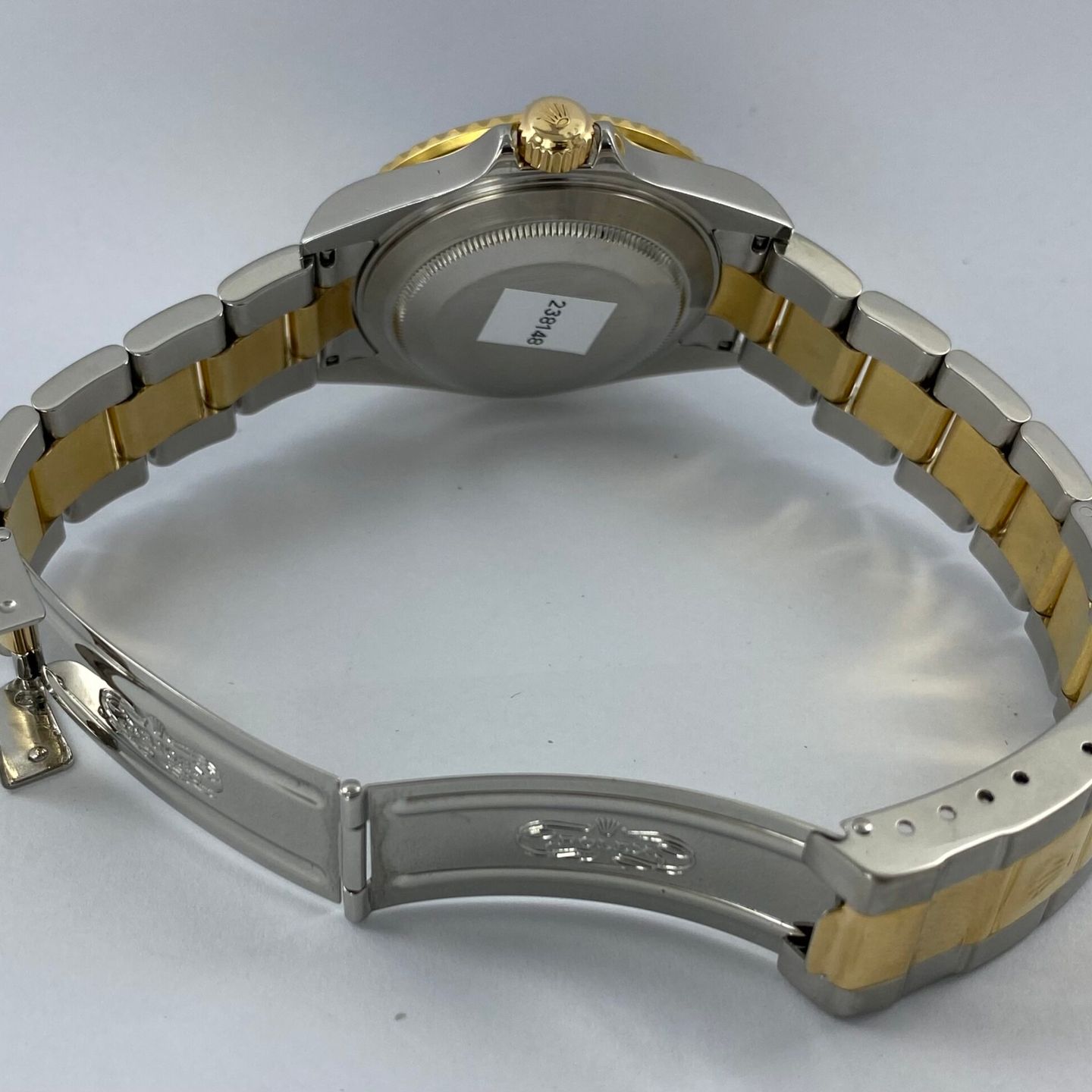 Rolex Submariner Date - (Unknown (random serial)) - Black dial 40 mm Gold/Steel case (7/8)