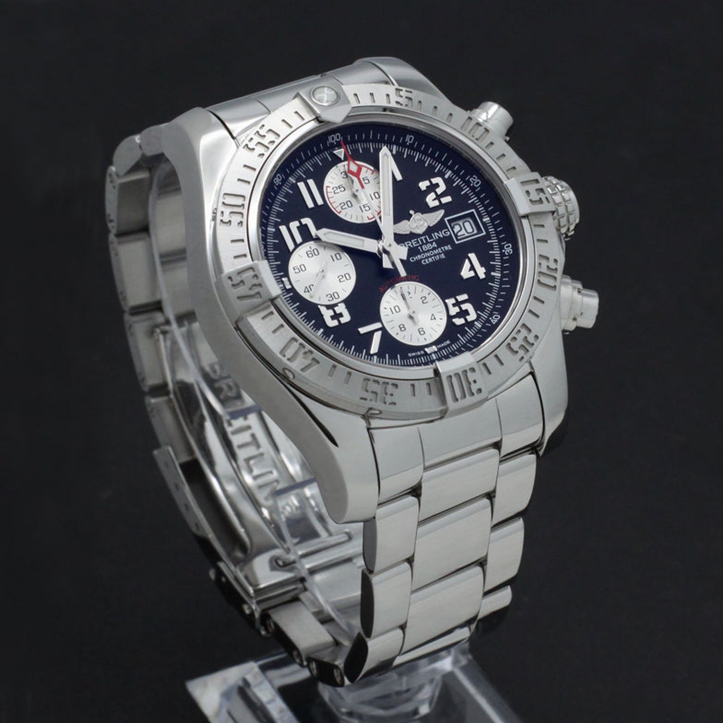 Breitling Avenger II A13381 (2014) - Zwart wijzerplaat 43mm Staal (4/7)