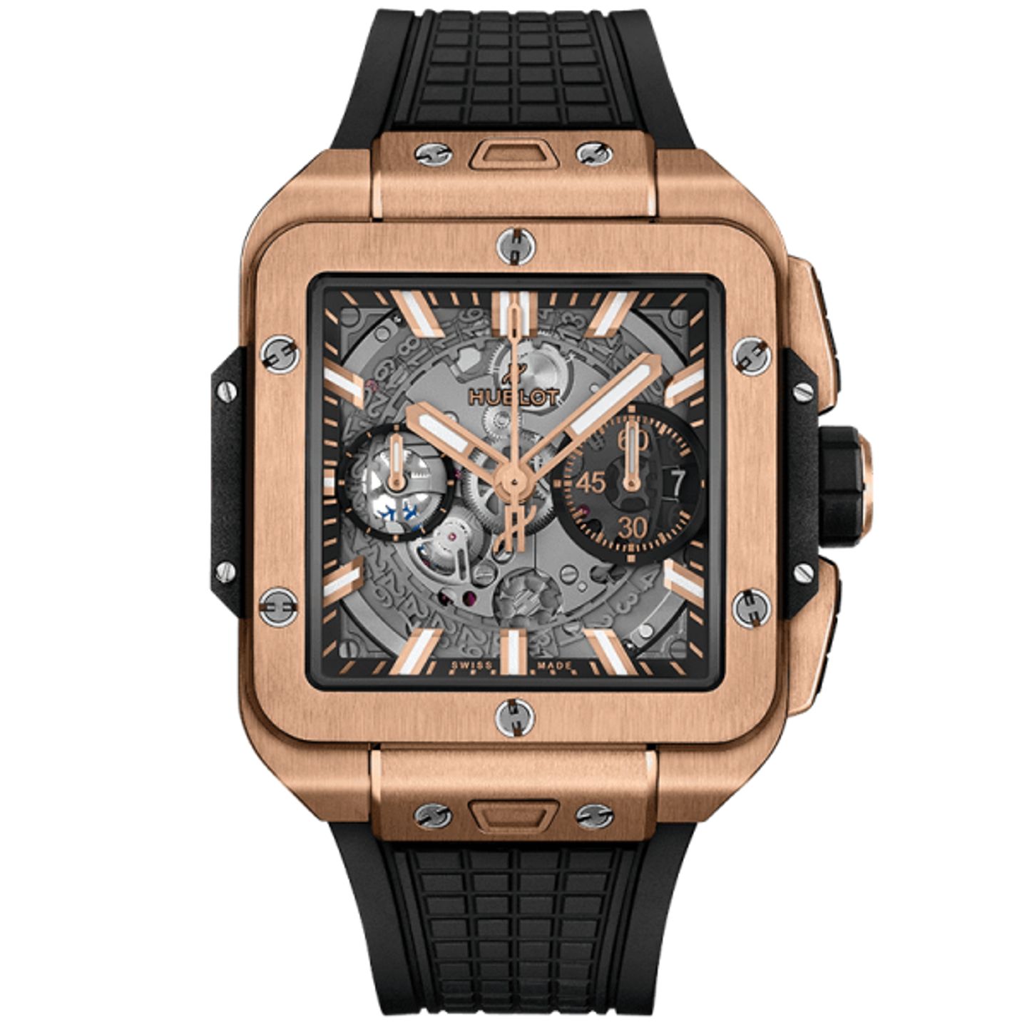 Hublot Square Bang 821.OX.0180.RX (2024) - Transparent dial 42 mm Rose Gold case (1/1)