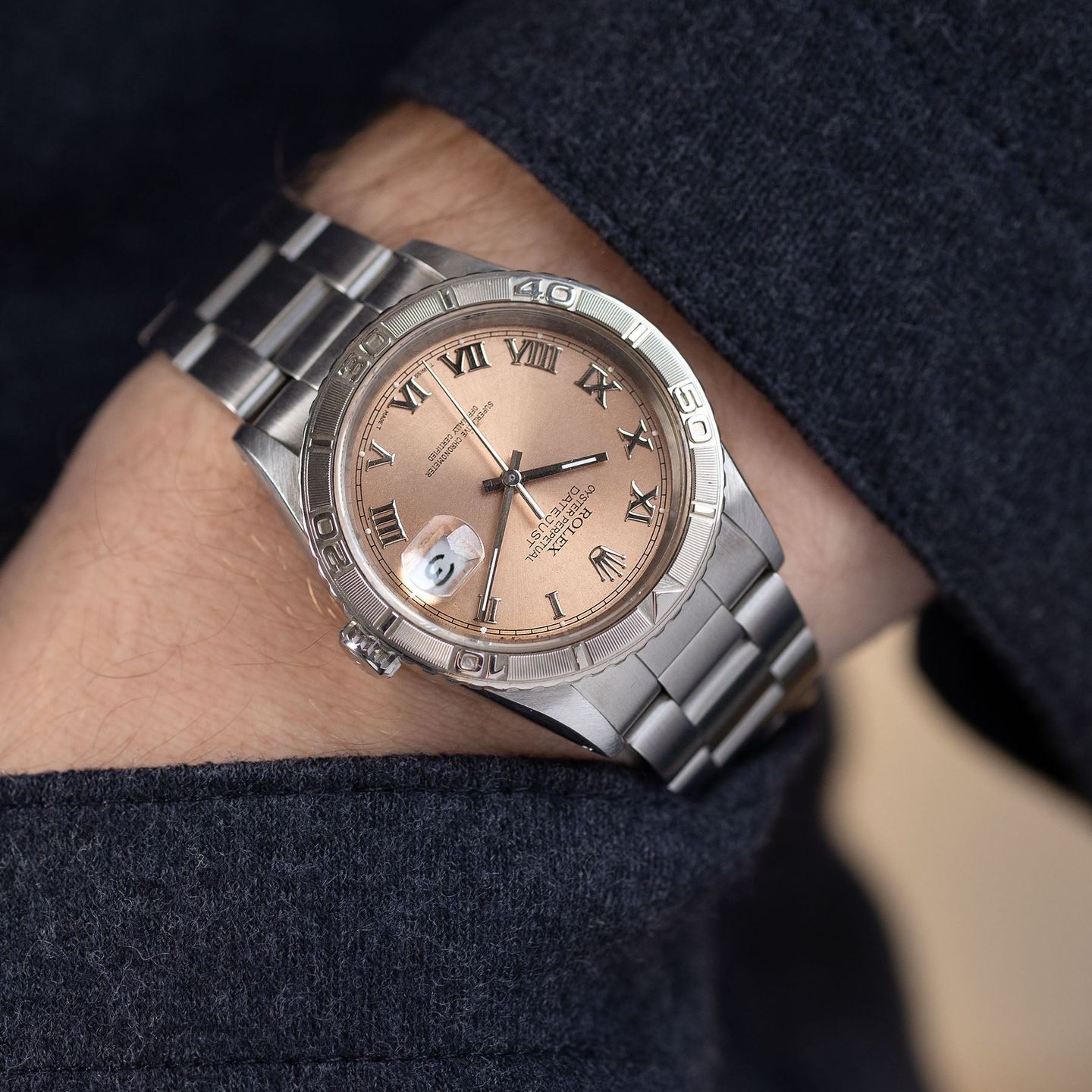 Rolex Datejust Turn-O-Graph 16264 (1990) - Pink dial 36 mm Steel case (1/7)