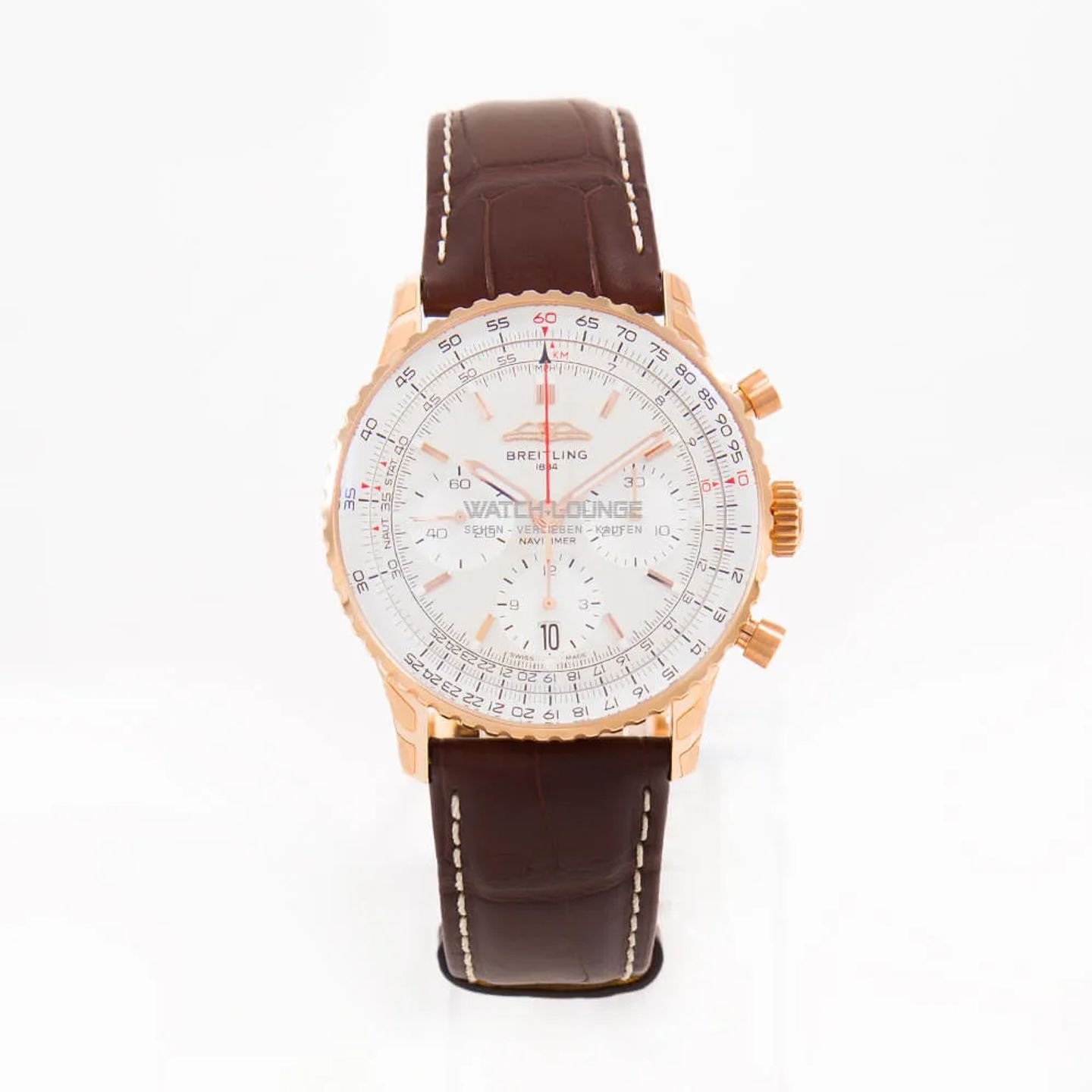 Breitling Navitimer RB0139211G1P1 (2026) - Silver dial 41 mm Red Gold case (3/8)