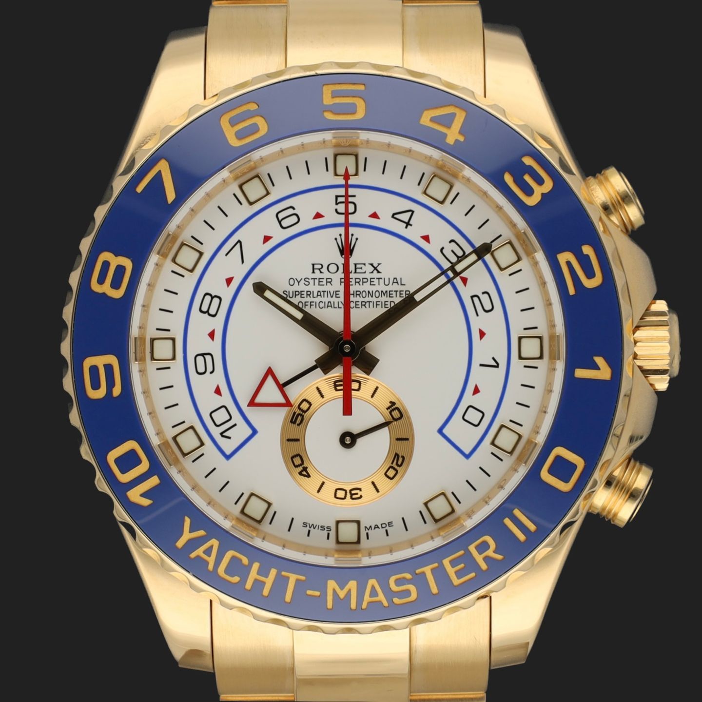 Rolex Yacht-Master II 116688 (2014) - White dial 44 mm Yellow Gold case (2/8)