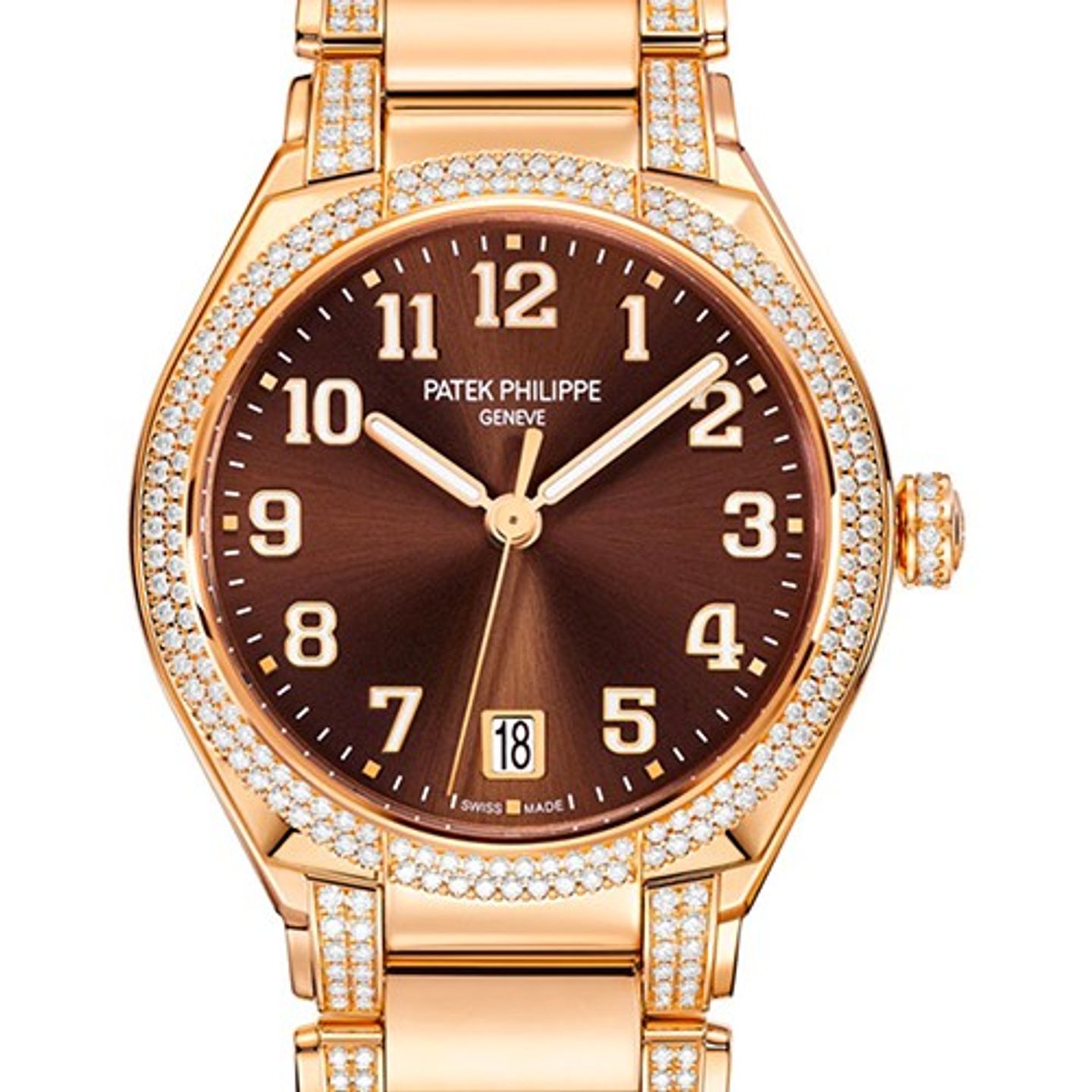 Patek Philippe Twenty~4 7300/1201R-010 (2022) - Brown dial 37 mm Rose Gold case (1/1)