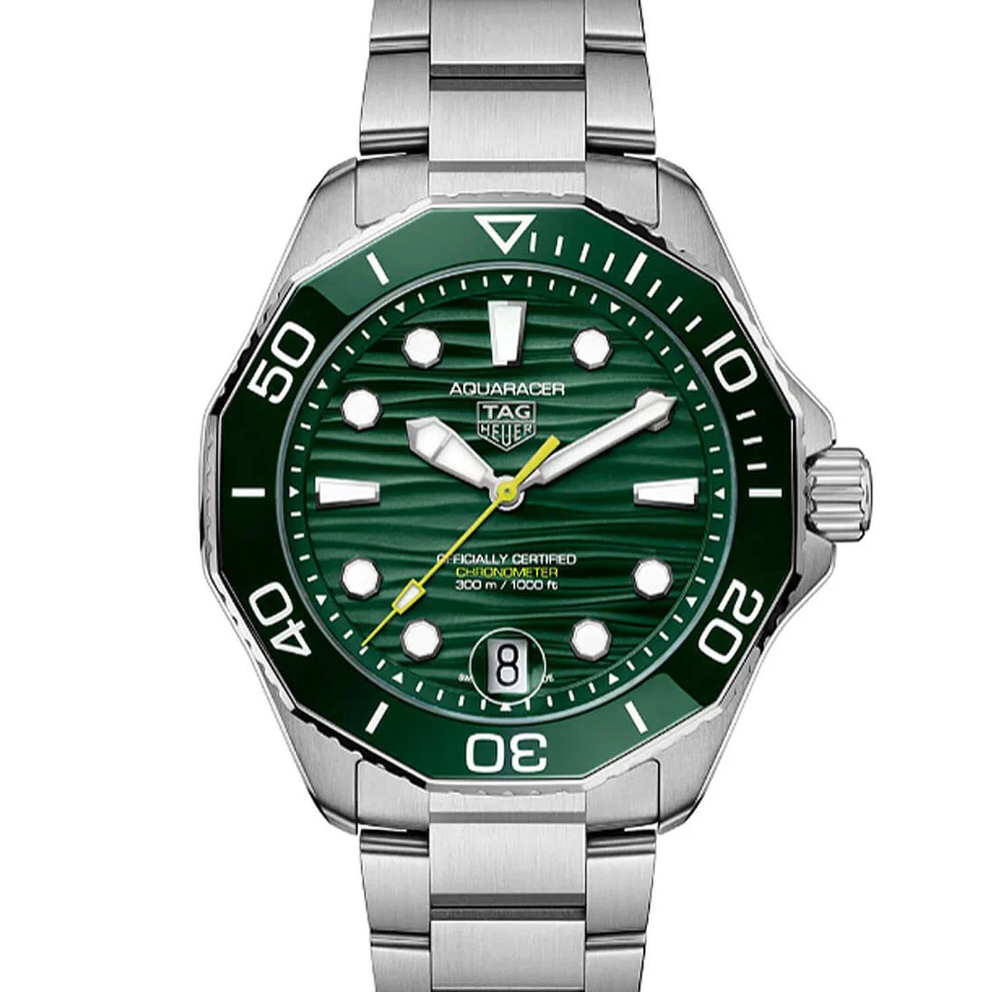 TAG Heuer Aquaracer WBP5116.BA0013 (2024) - Groen wijzerplaat 42mm Staal (2/2)