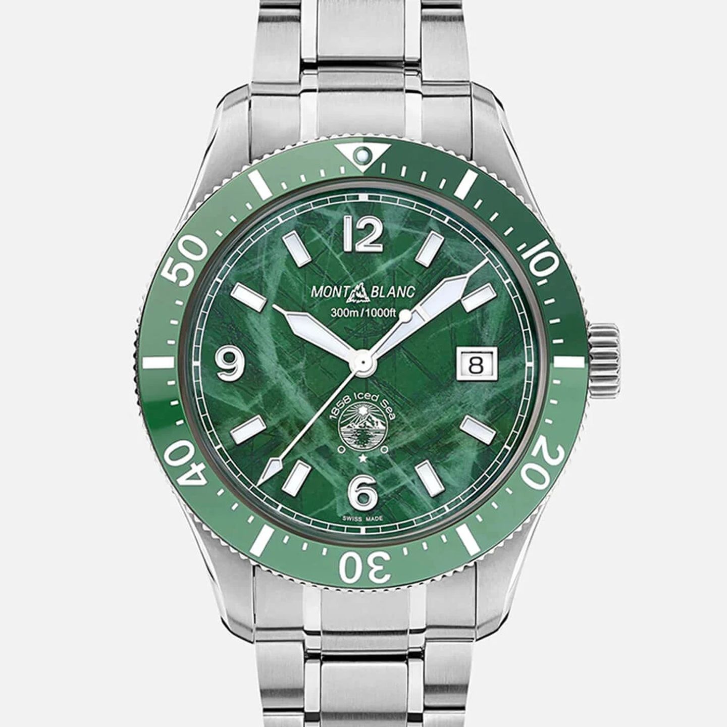 Montblanc 1858 129373 (2024) - Groen wijzerplaat 41mm Staal (2/3)