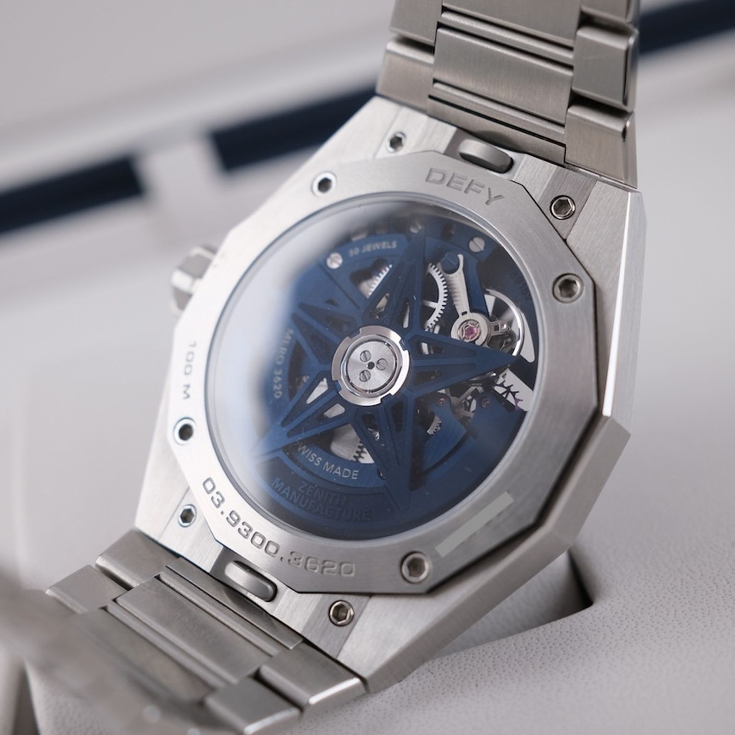 Zenith Defy Skyline 03.9300.3620/79.I001 (2024) - Transparant wijzerplaat 41mm Staal (7/8)