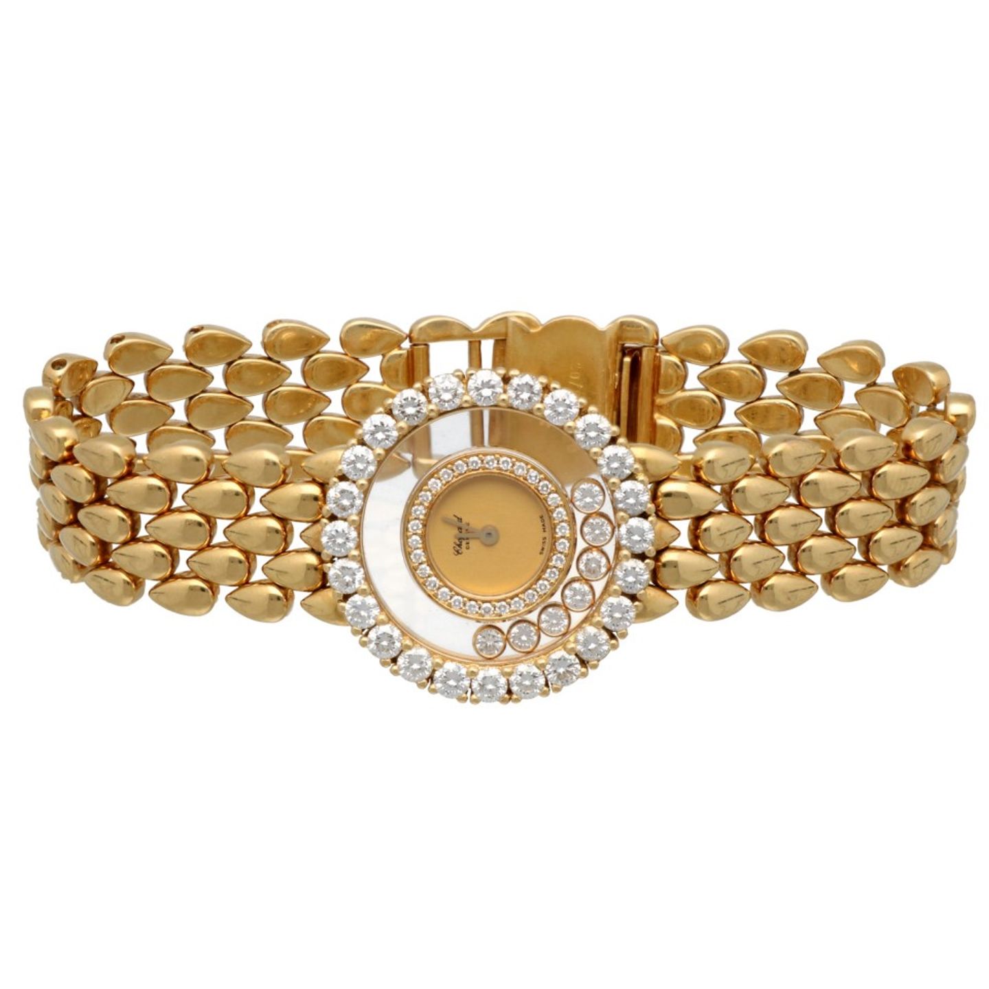 Chopard Happy Diamonds 20/5458 (1990) - Gold dial 27 mm Yellow Gold case (6/6)