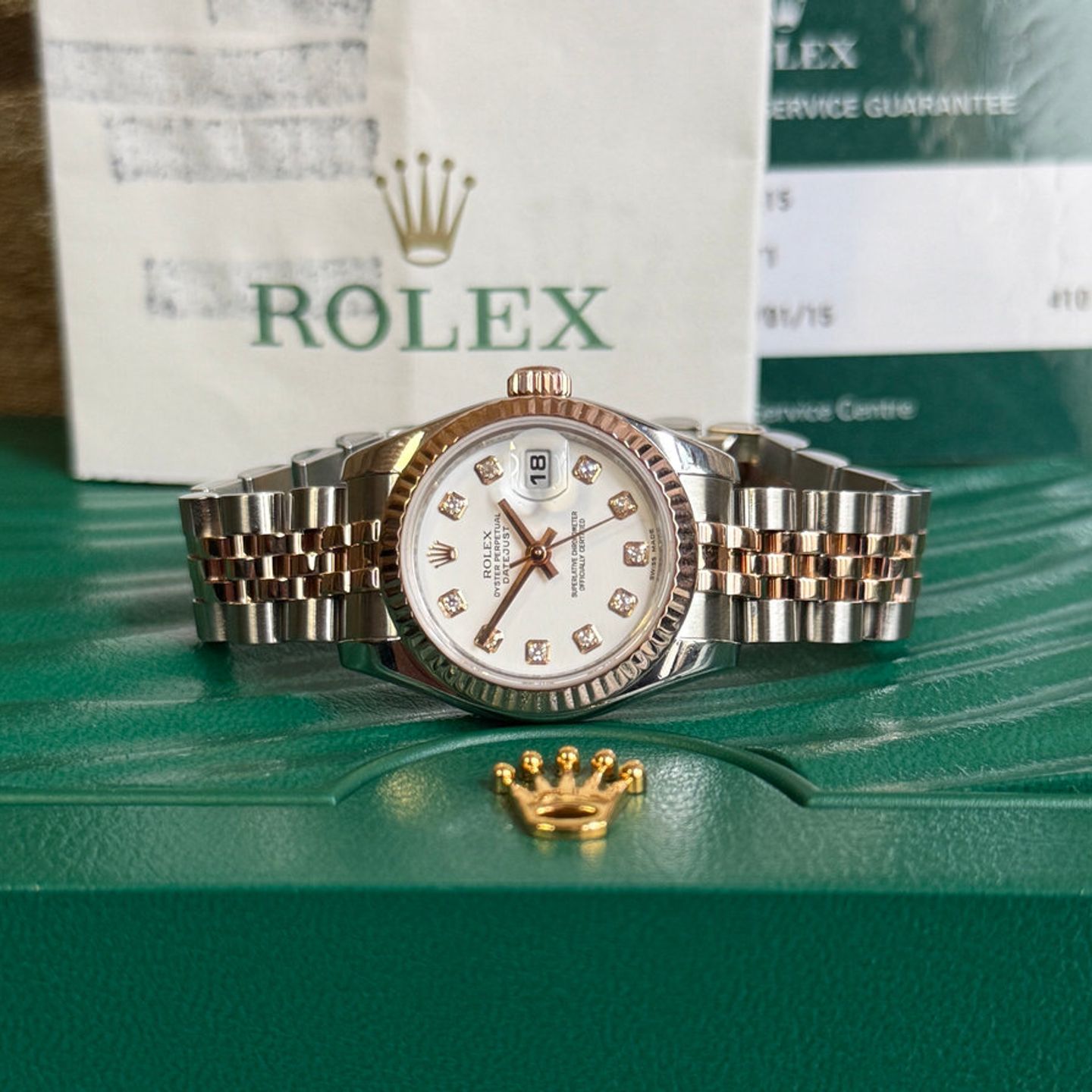 Rolex Lady-Datejust 179171 (2006) - Wit wijzerplaat 26mm Goud/Staal (2/8)