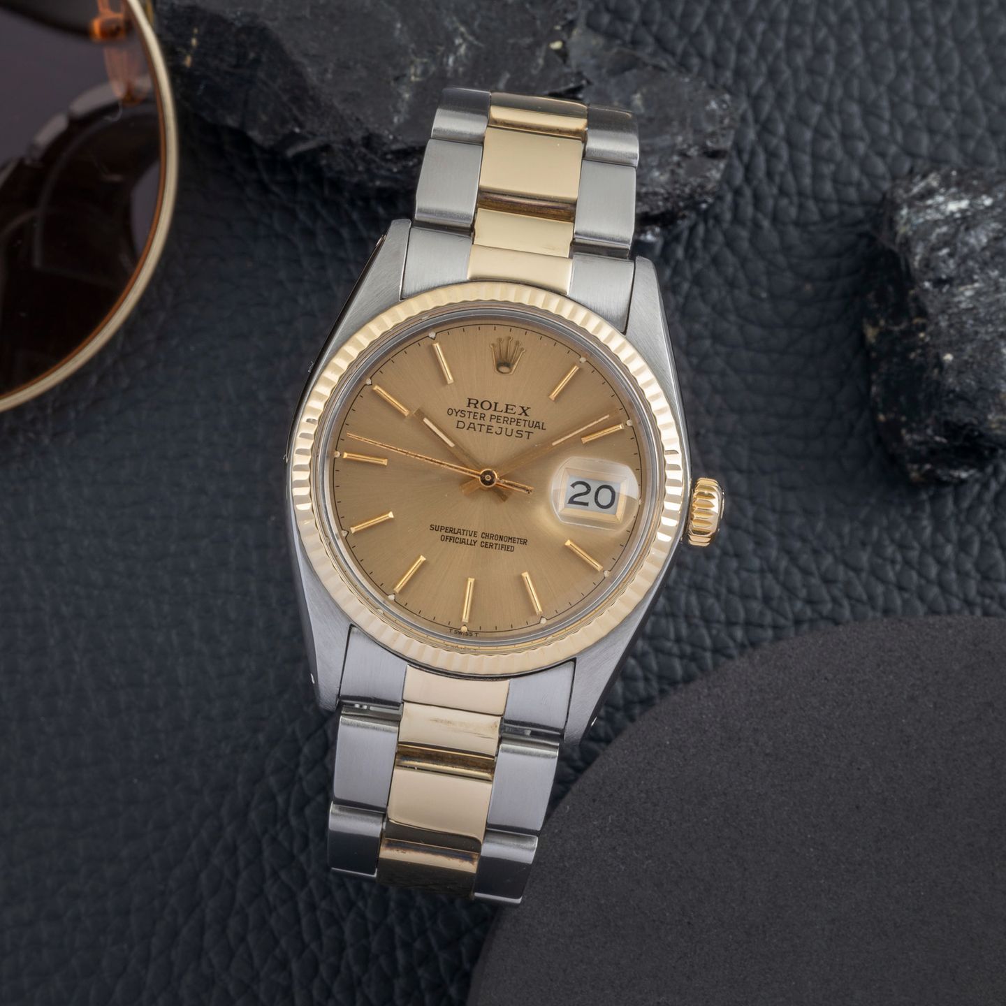 Rolex Datejust 36 16013 (1978) - Champagne dial 36 mm Gold/Steel case (1/8)