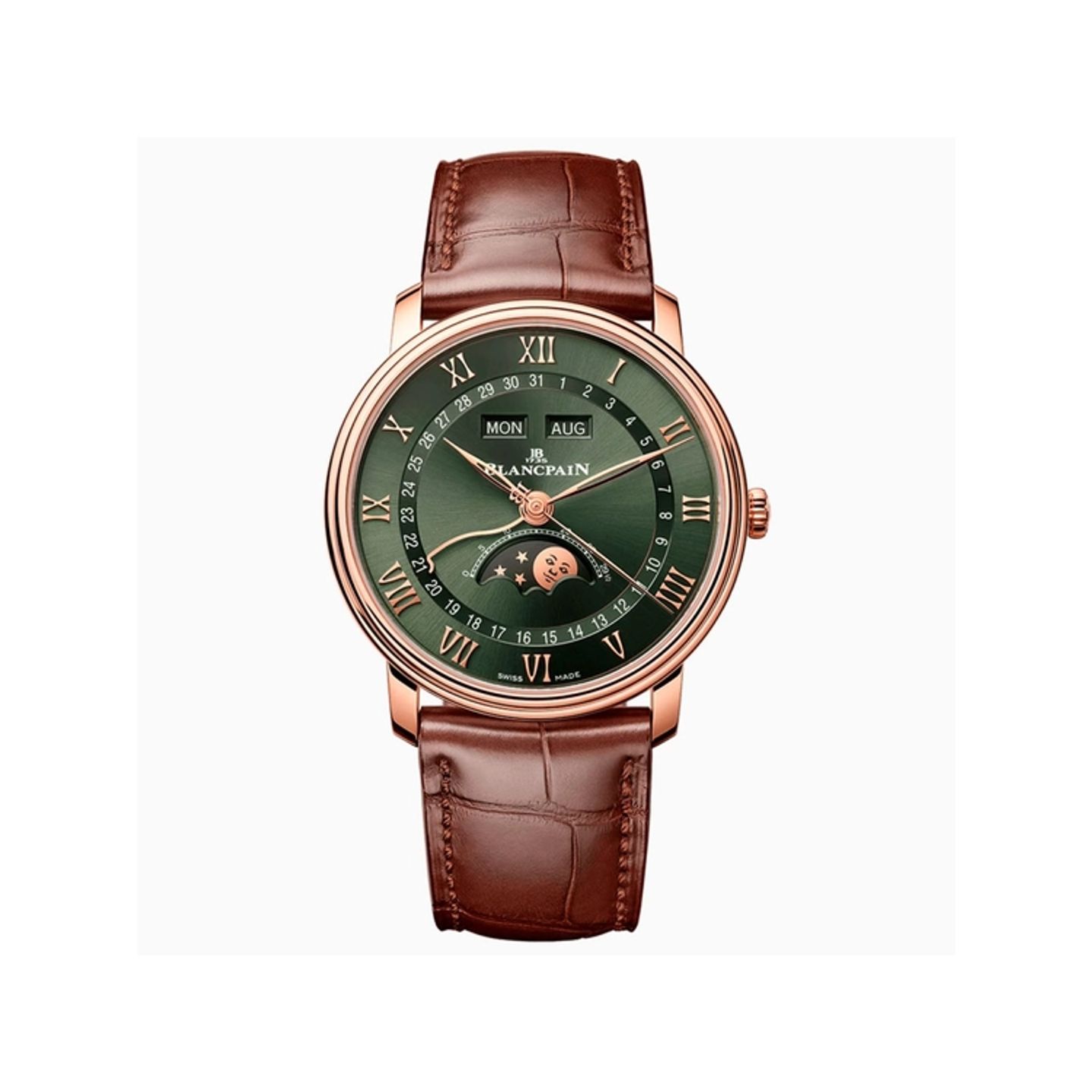 Blancpain Villeret 6654A-3653-55B (2026) - Groen wijzerplaat 40mm Roségoud (1/1)