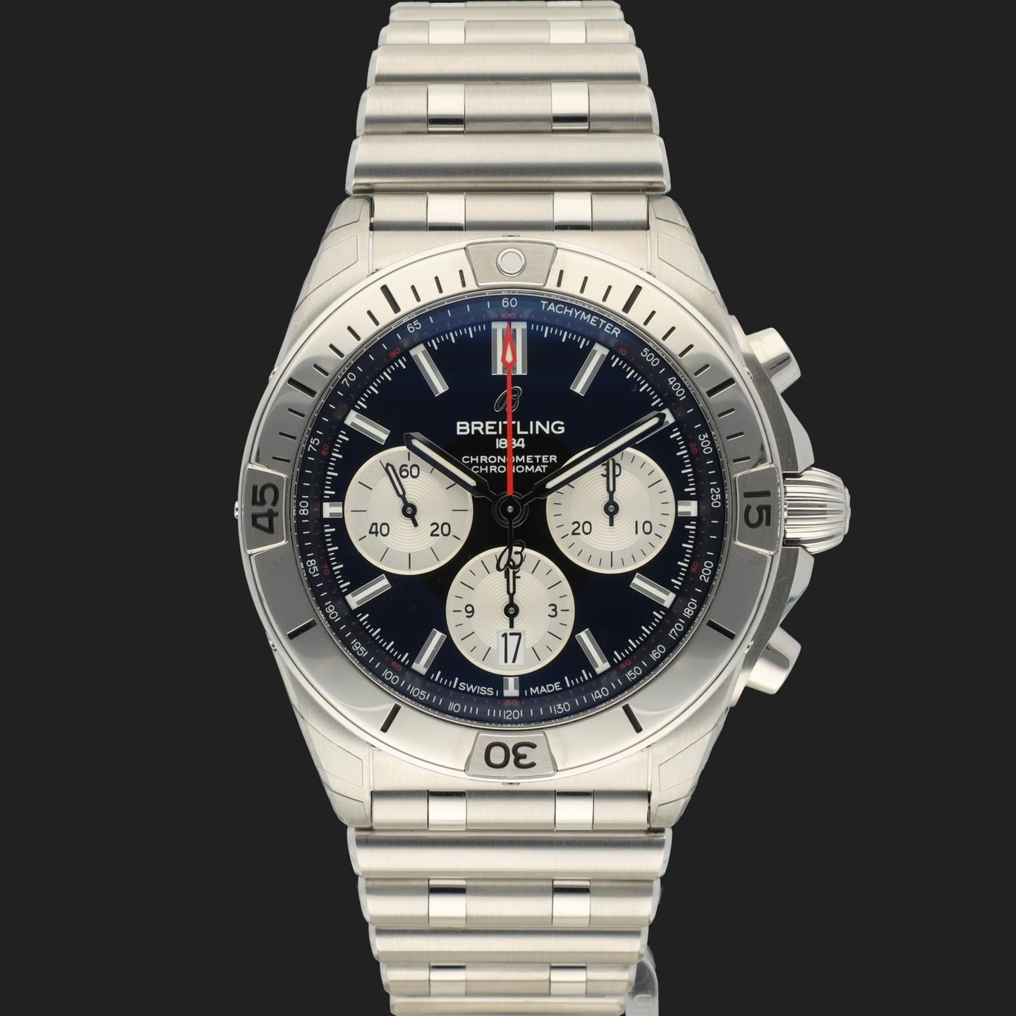 Breitling Chronomat 42 AB0134101B1A1 (2024) - Zwart wijzerplaat 42mm Staal (3/8)