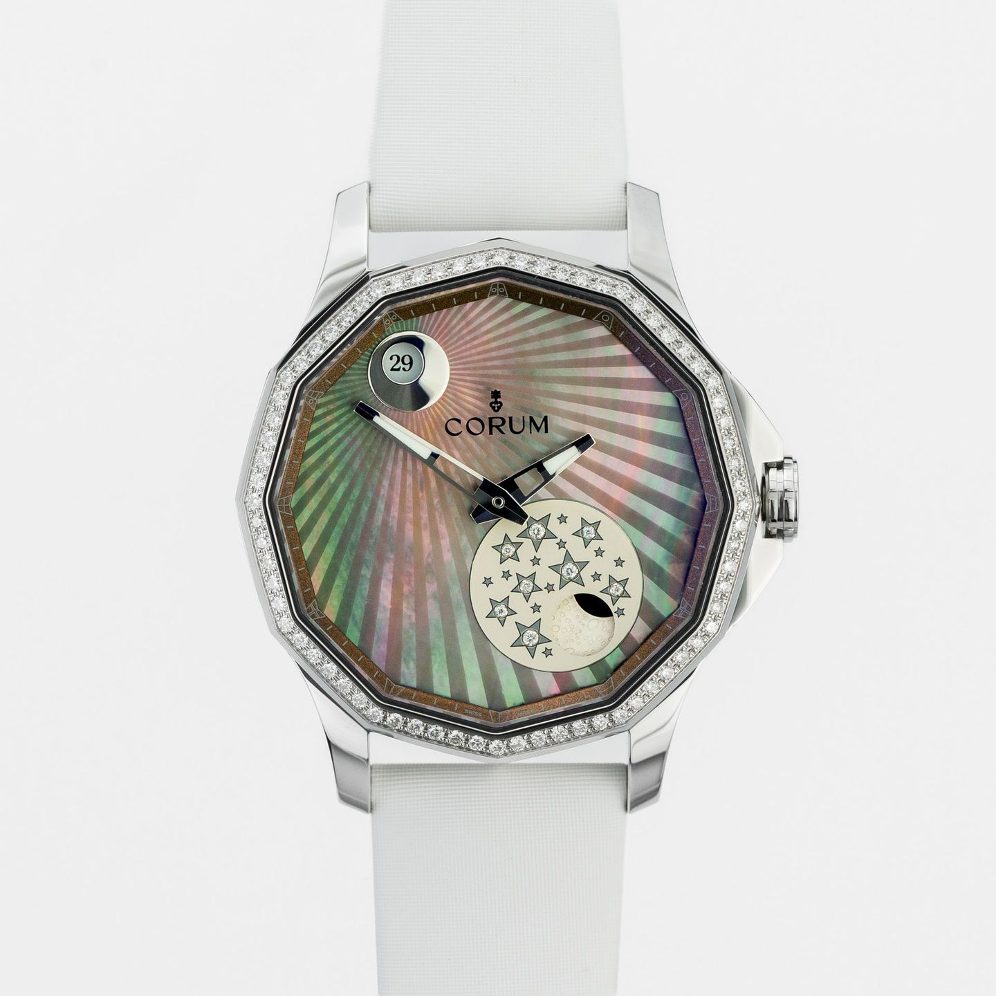 Corum Admiral's Cup Legend 38 384.101.47/F149 AN01 (2025) - Pearl dial 39 mm Steel case (1/8)