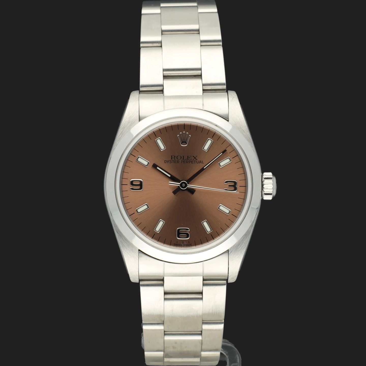 Rolex Oyster Perpetual 31 77080 (2000) - Roze wijzerplaat 31mm Staal (3/8)