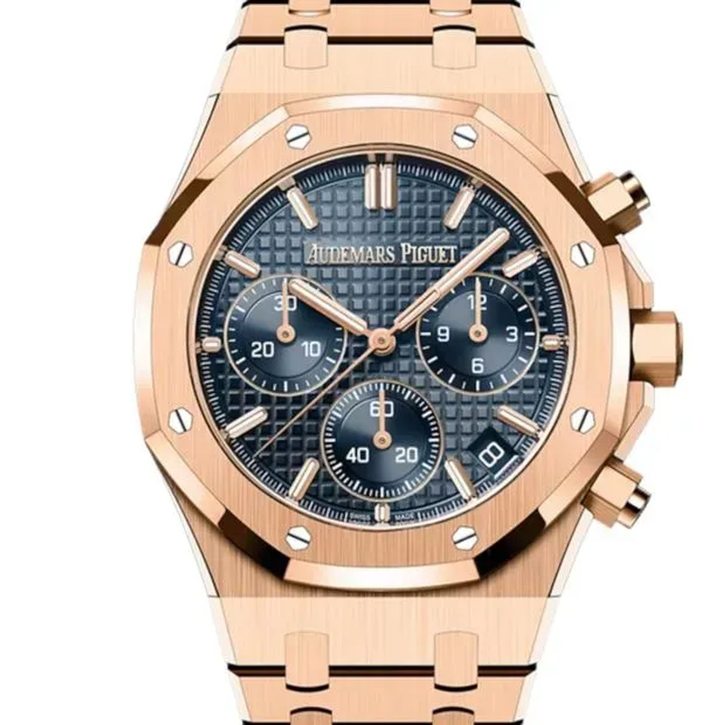 Audemars Piguet Royal Oak Chronograph 26240OR.OO.1320OR.05 (2024) - Blue dial 41 mm Rose Gold case (3/6)