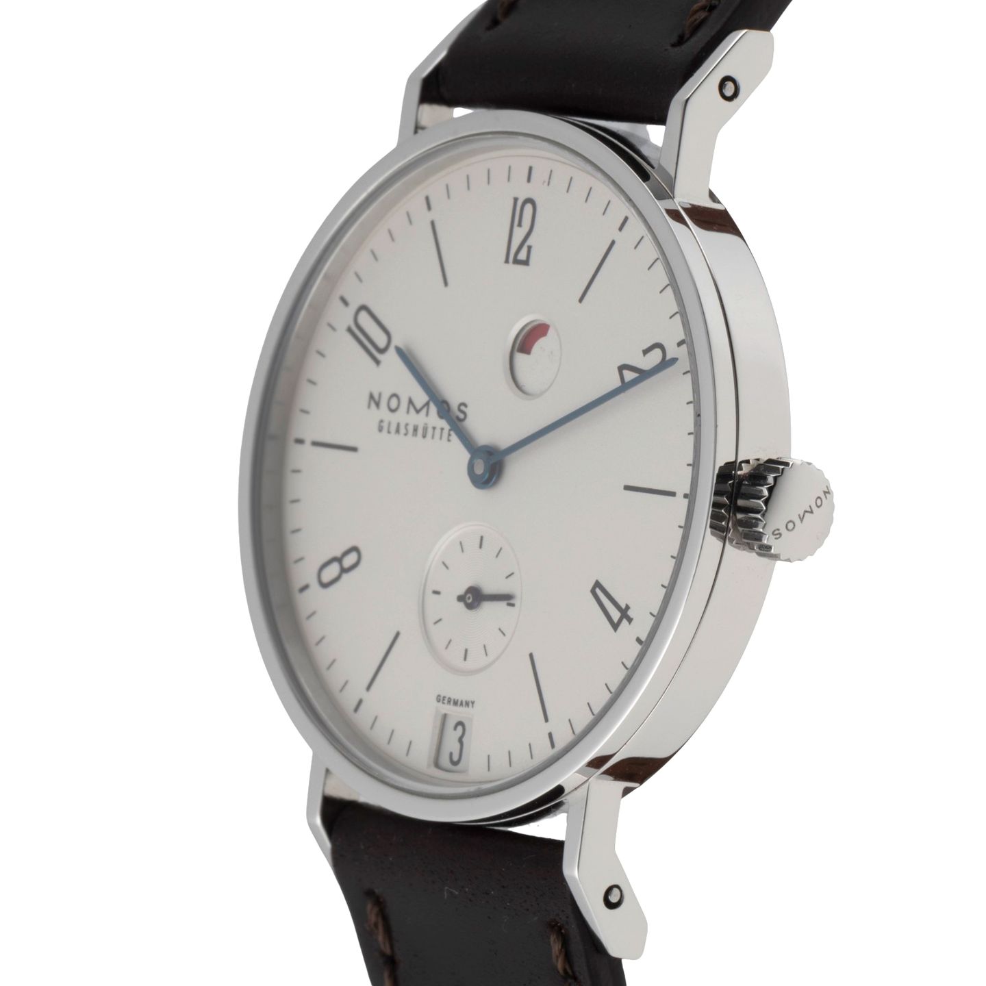 NOMOS Tangente Gangreserve 131 (2010) - White dial 35 mm Steel case (6/8)