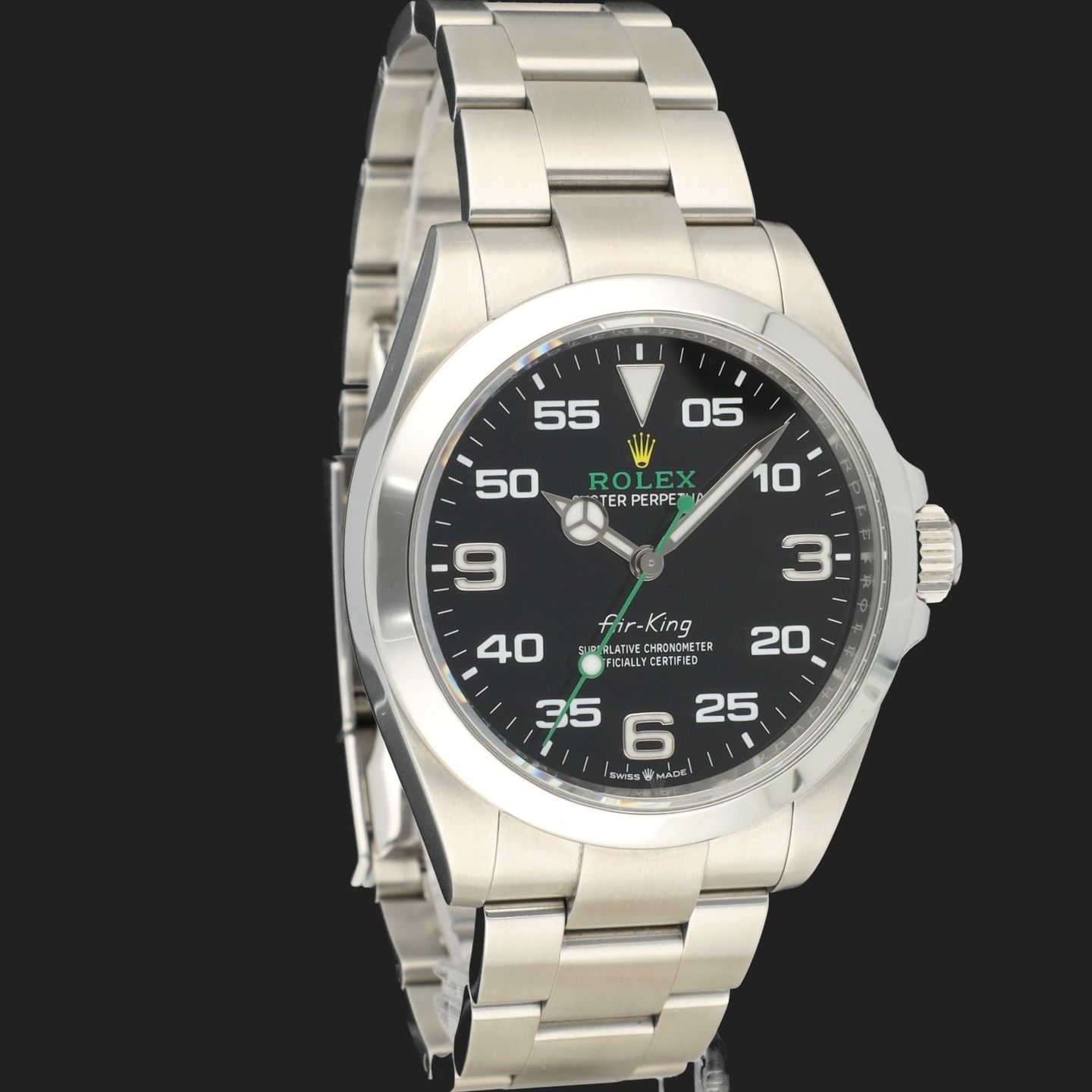 Rolex Air-King 126900 (2022) - Zwart wijzerplaat 40mm Staal (4/8)