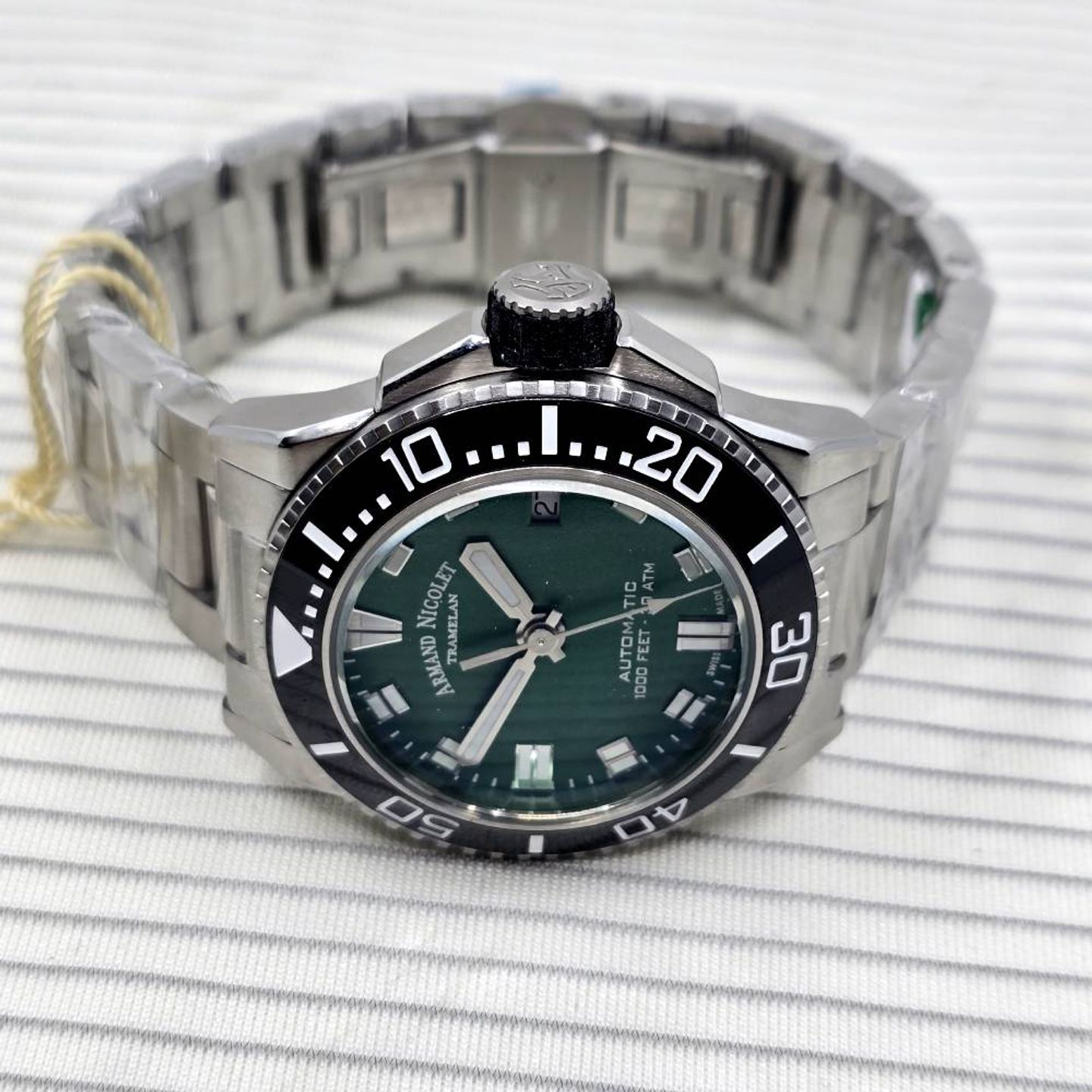 Armand Nicolet JS9 A481AGN-VR-MA2481AA (2025) - Groen wijzerplaat 41mm Staal (6/8)