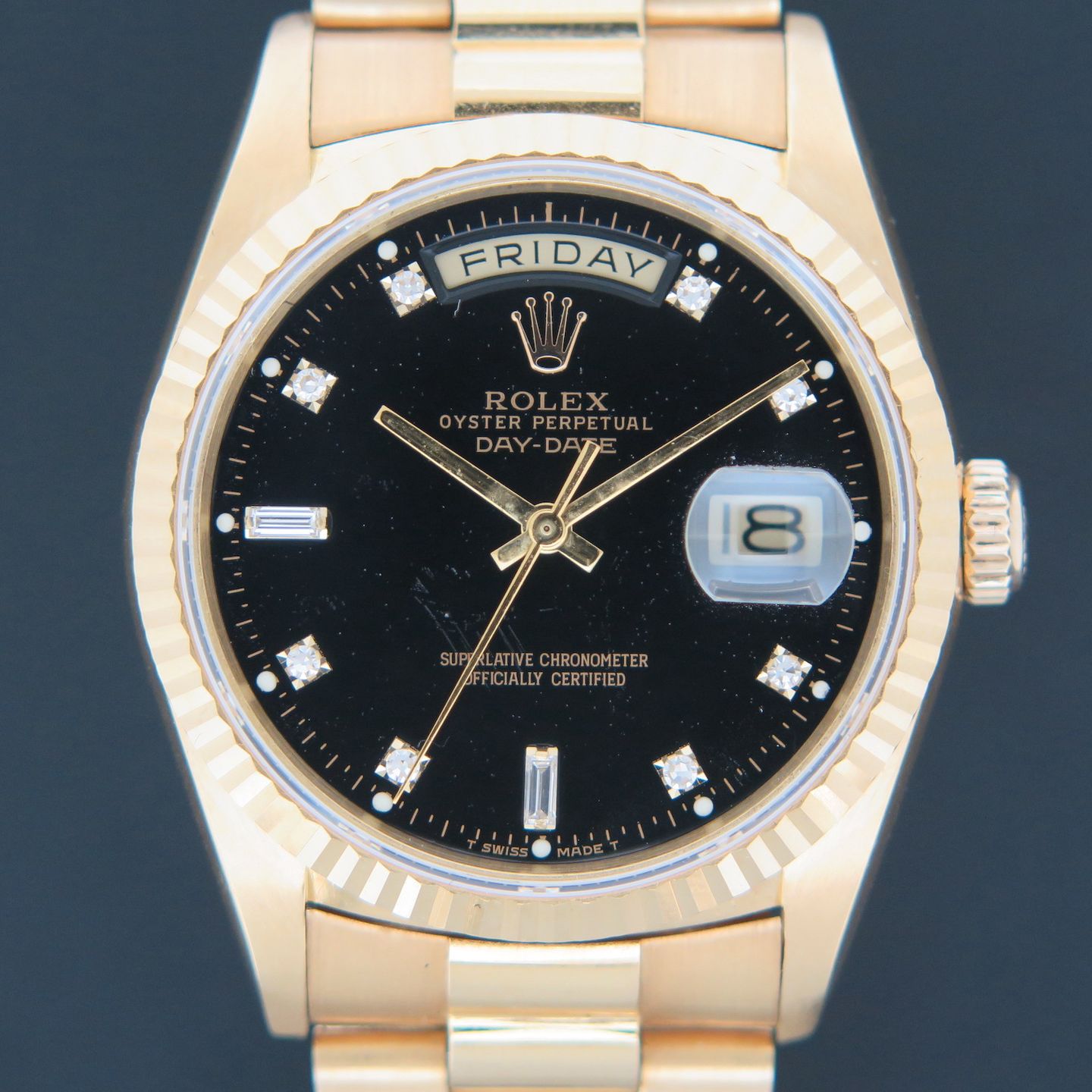 Rolex Day-Date 36 18238 (1989) - Zwart wijzerplaat 36mm Geelgoud (2/4)