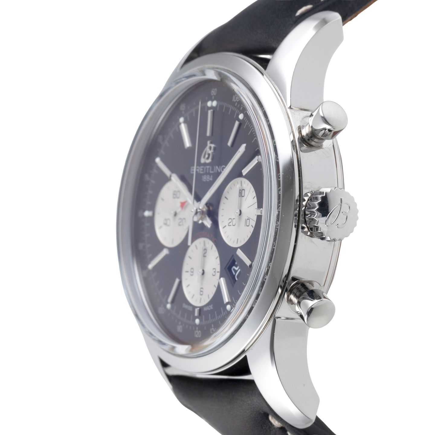Breitling Transocean Chronograph AB0152 (Onbekend (willekeurig serienummer)) - Zwart wijzerplaat 43mm Staal (6/8)