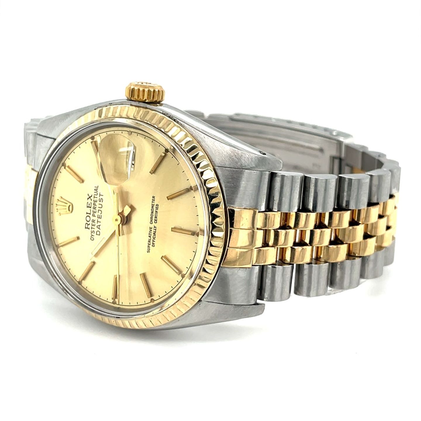 Rolex Datejust 36 16013 (1977) - Champagne dial 36 mm Gold/Steel case (6/8)