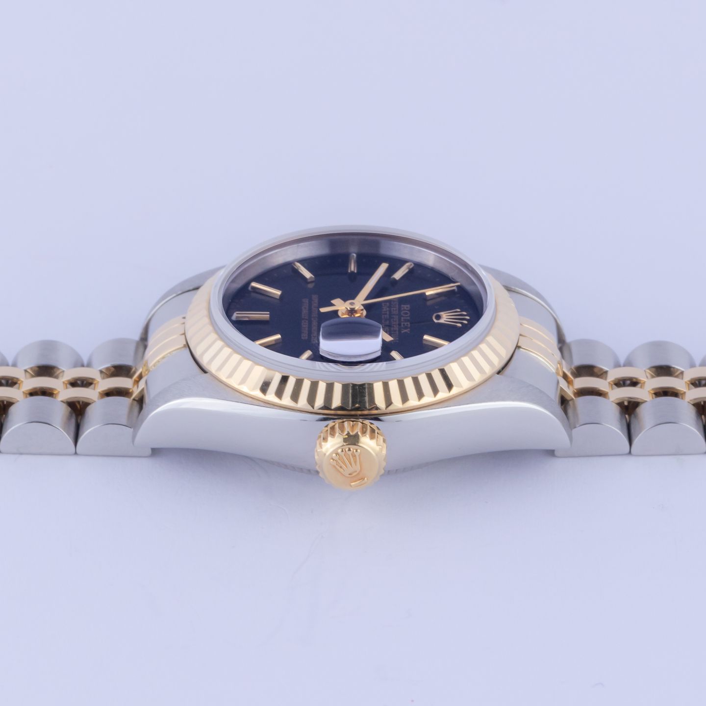 Rolex Lady-Datejust 69173 (1996) - Black dial 26 mm Gold/Steel case (6/8)