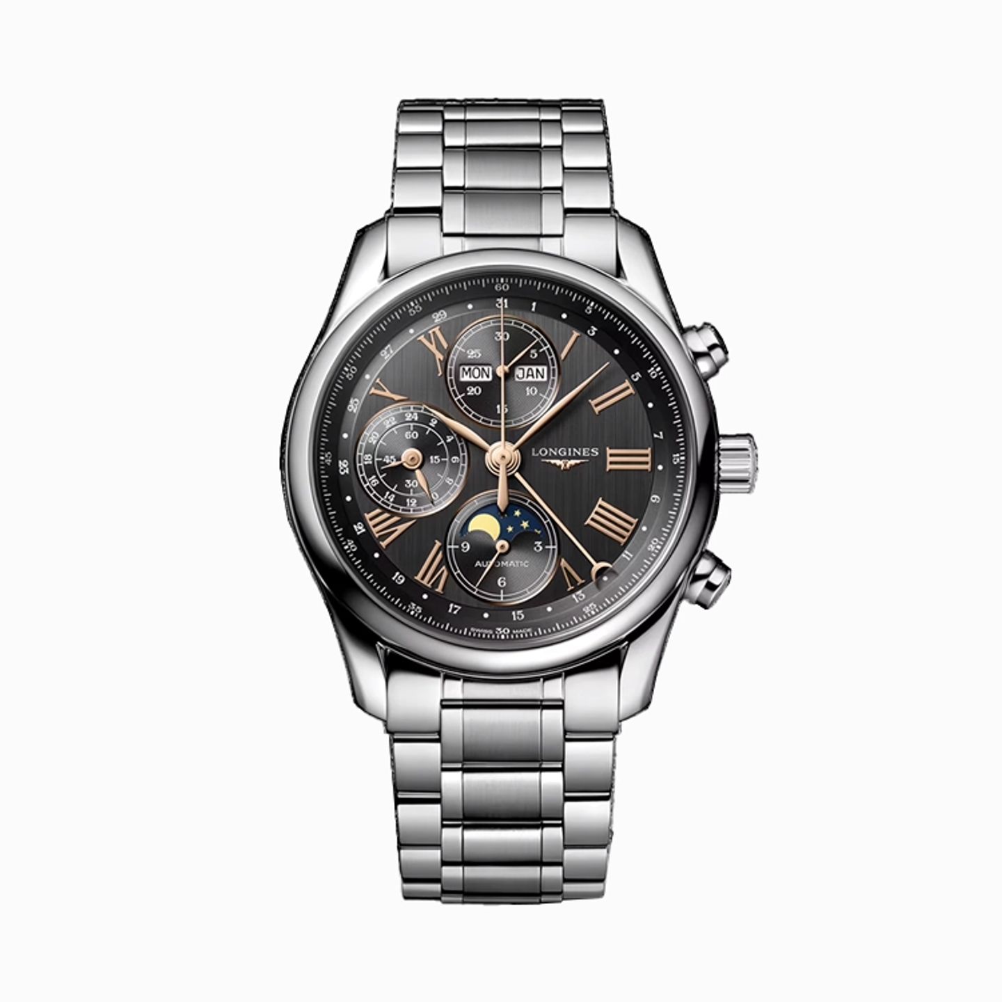 Longines Master Collection L2.673.4.61.6 (2025) - Grijs wijzerplaat 40mm Staal (1/1)