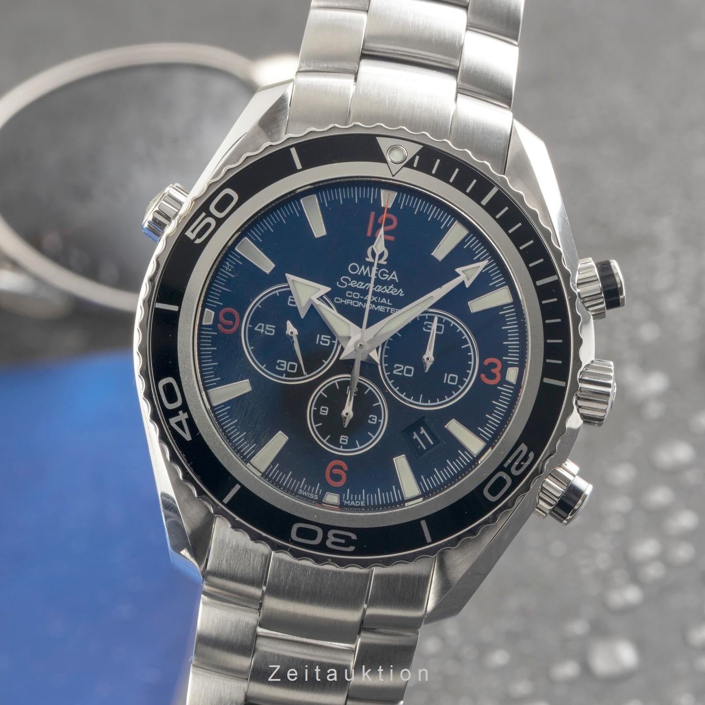 Omega Seamaster Planet Ocean Chronograph 2210.51.00 (Onbekend (willekeurig serienummer)) - Zwart wijzerplaat 46mm Staal (1/8)