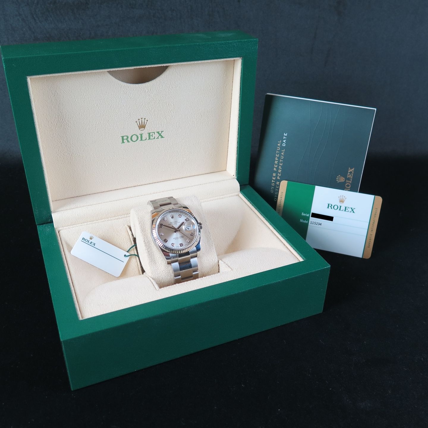 Rolex Oyster Perpetual Date 115234 (2018) - 34mm Staal (8/8)