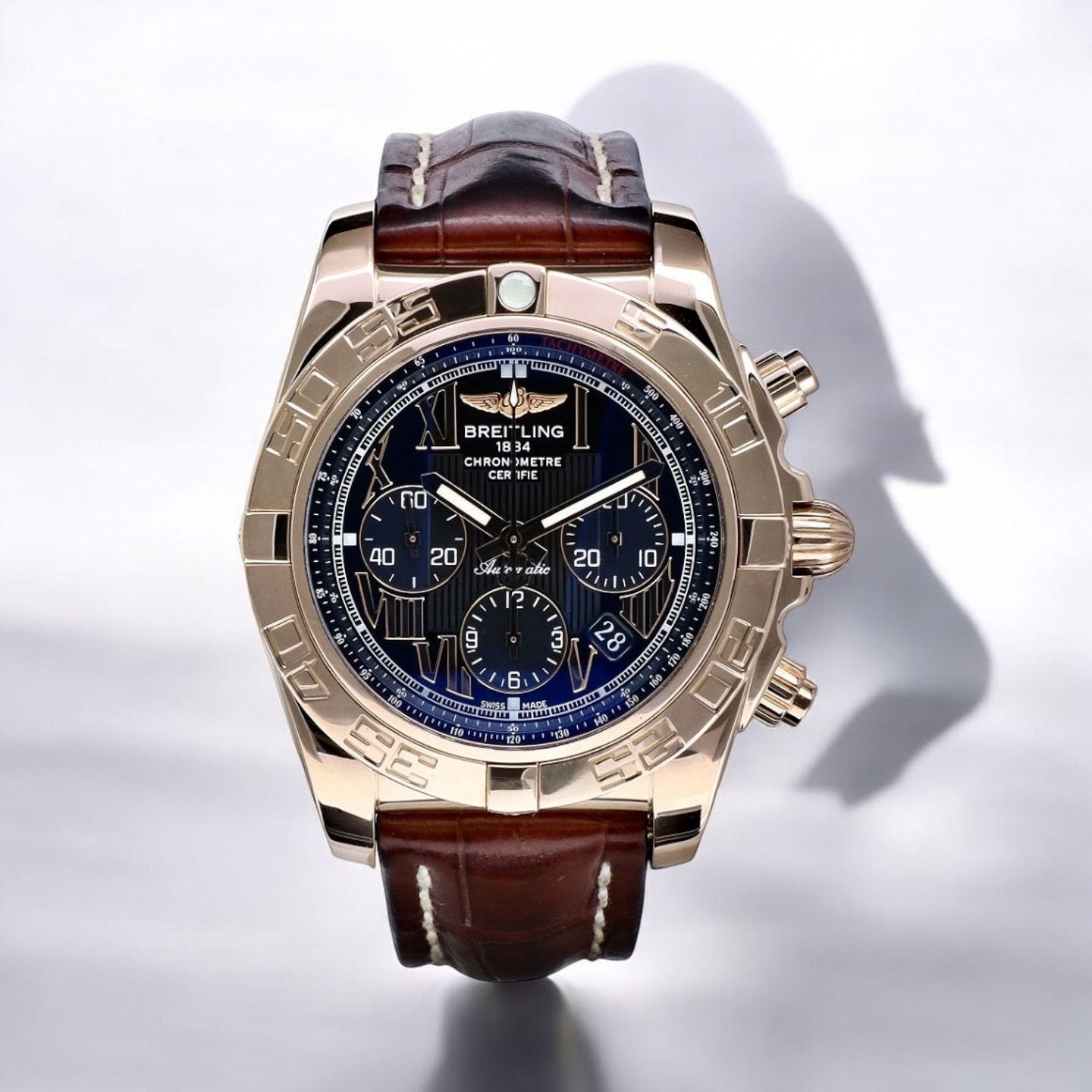 Breitling Chronomat 44 HB011012/B957/375H (2016) - Zwart wijzerplaat 44mm Roségoud (5/8)