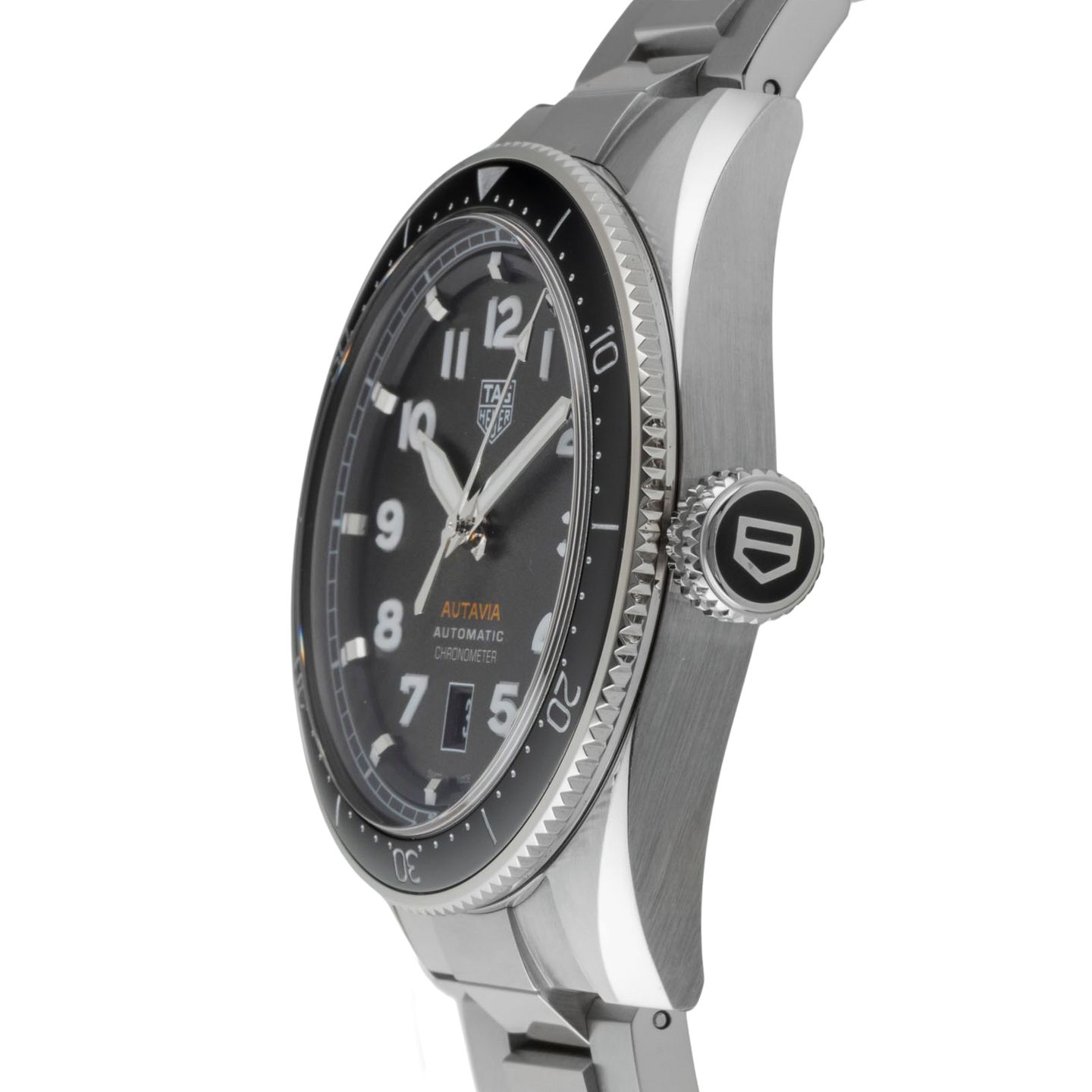 TAG Heuer Autavia WBE5114.EB0173 (2020) - Zwart wijzerplaat 42mm Staal (6/8)