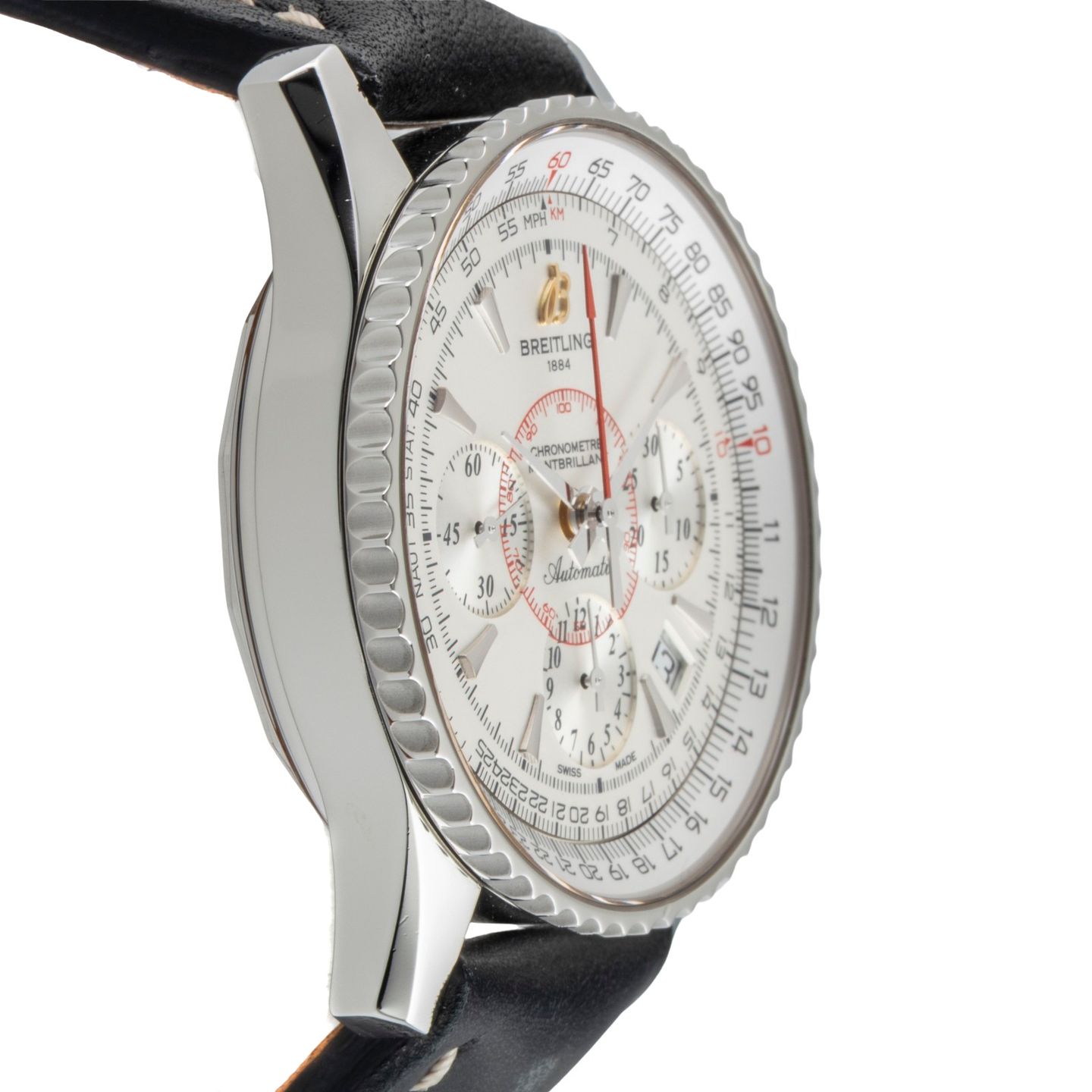 Breitling Montbrillant AB0130012/G709 (Unknown (random serial)) - Silver dial 40 mm Steel case (7/8)