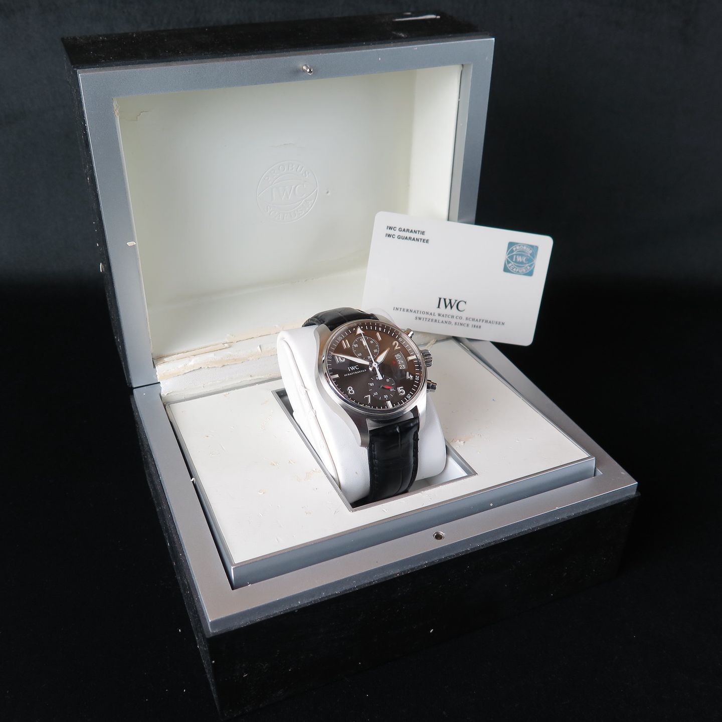 IWC Pilot Spitfire Chronograph IW387802 (2018) - Grey dial 43 mm Steel case (8/8)