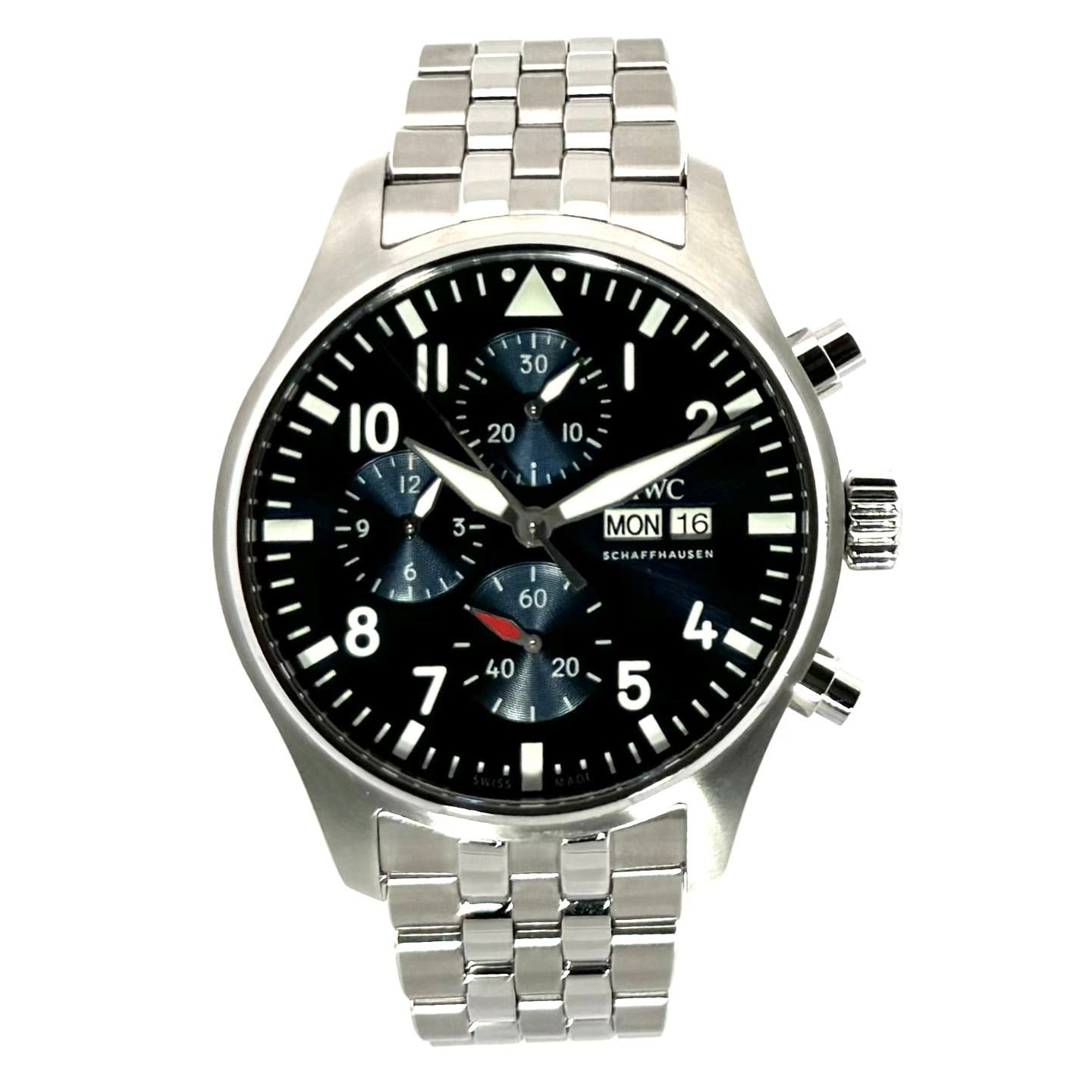 IWC Pilot Chronograph IW378004 (2024) - Blauw wijzerplaat 41mm Staal (1/7)