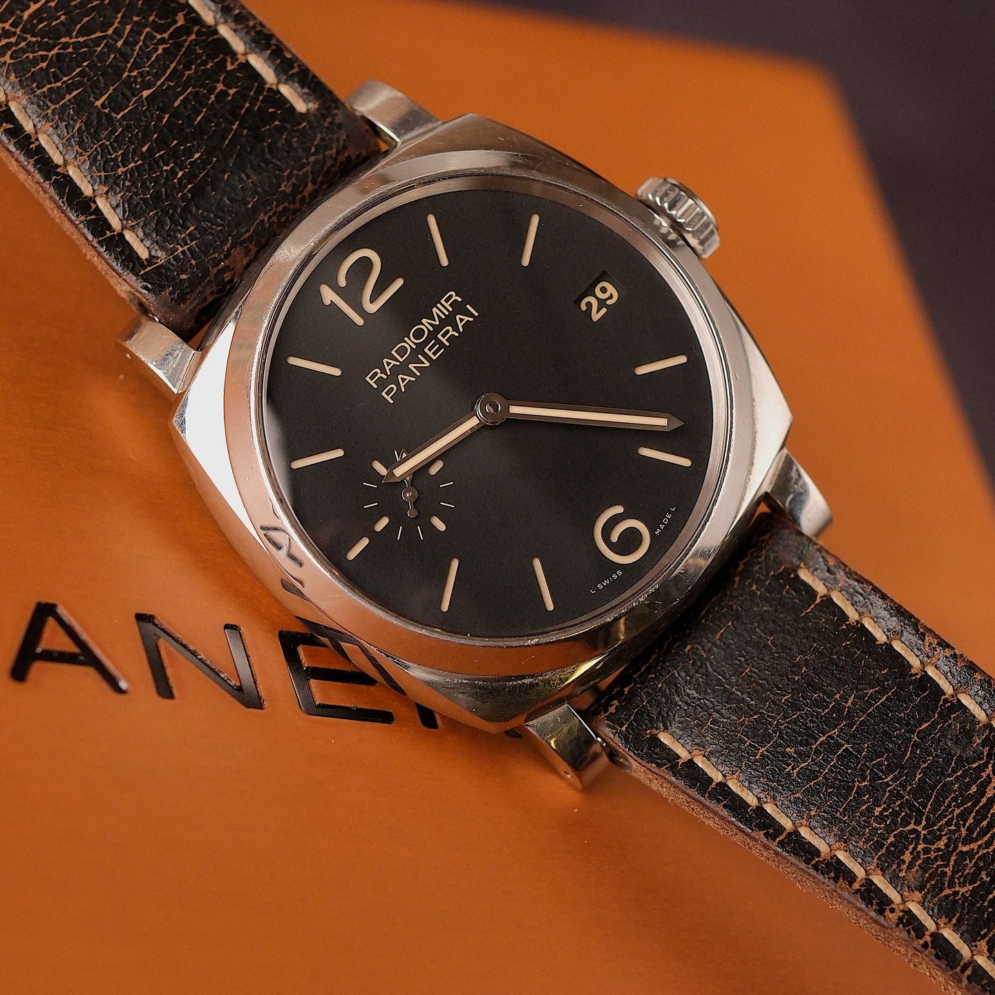Panerai Radiomir 1940 3 Days PAM00514 (1940) - Black dial 47 mm Steel case (1/5)