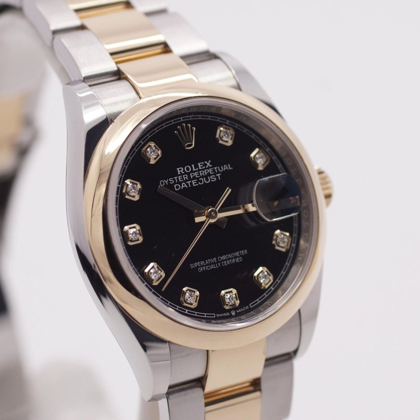 Rolex Datejust 36 126203 (2021) - Black dial 36 mm Gold/Steel case (3/8)