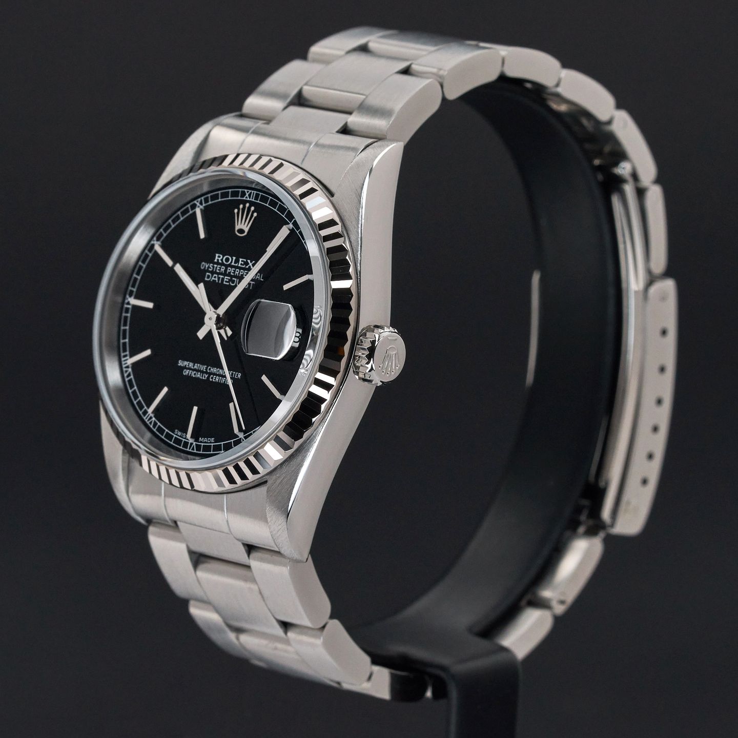 Rolex Datejust 36 16234 (2000) - Black dial 36 mm Steel case (4/8)