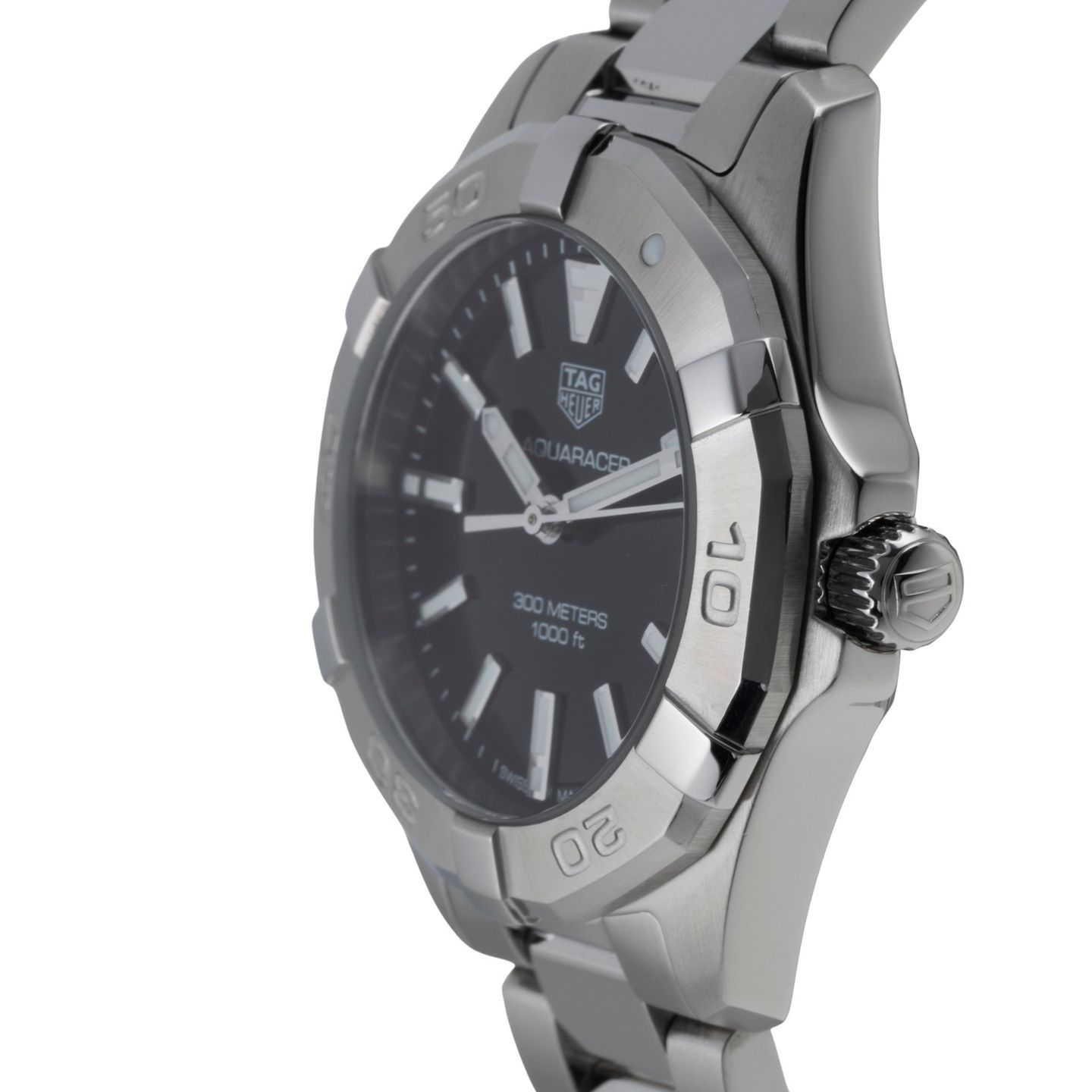 TAG Heuer Aquaracer Lady WBD1310.BA0740 (Unknown (random serial)) - Black dial 32 mm Steel case (6/8)