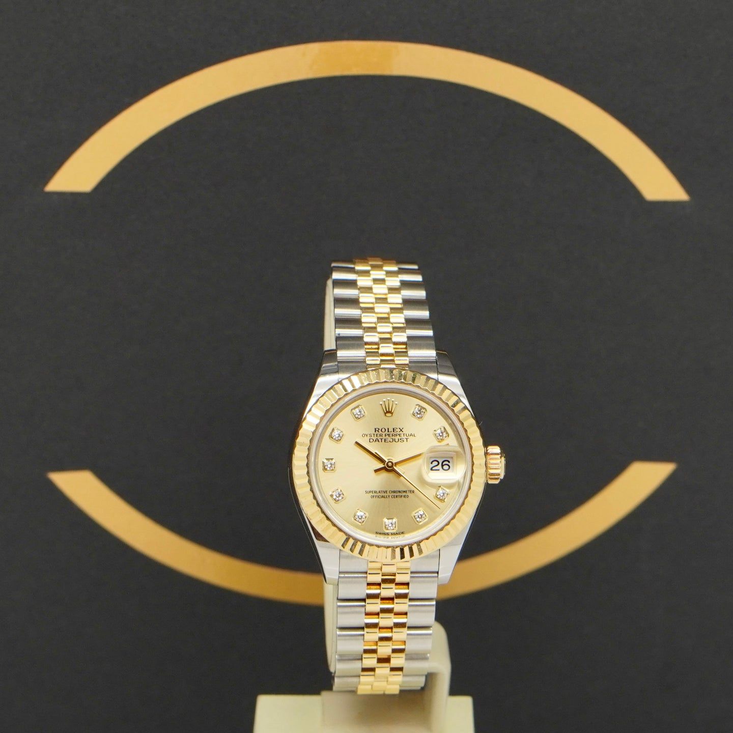 Rolex Lady-Datejust 279173 (2018) - Champagne dial 28 mm Gold/Steel case (1/7)