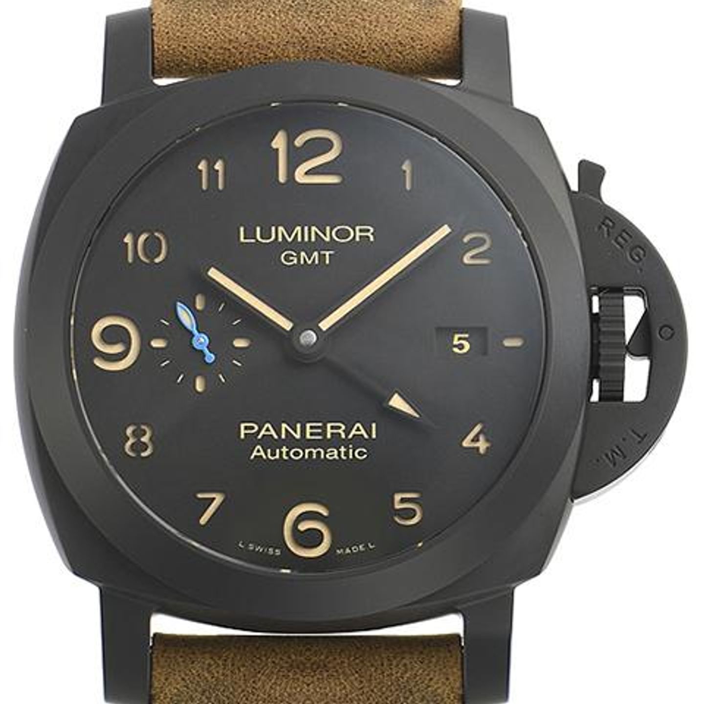 Panerai Luminor 1950 3 Days GMT Automatic PAM01441 (2023) - Black dial 44 mm Ceramic case (1/2)