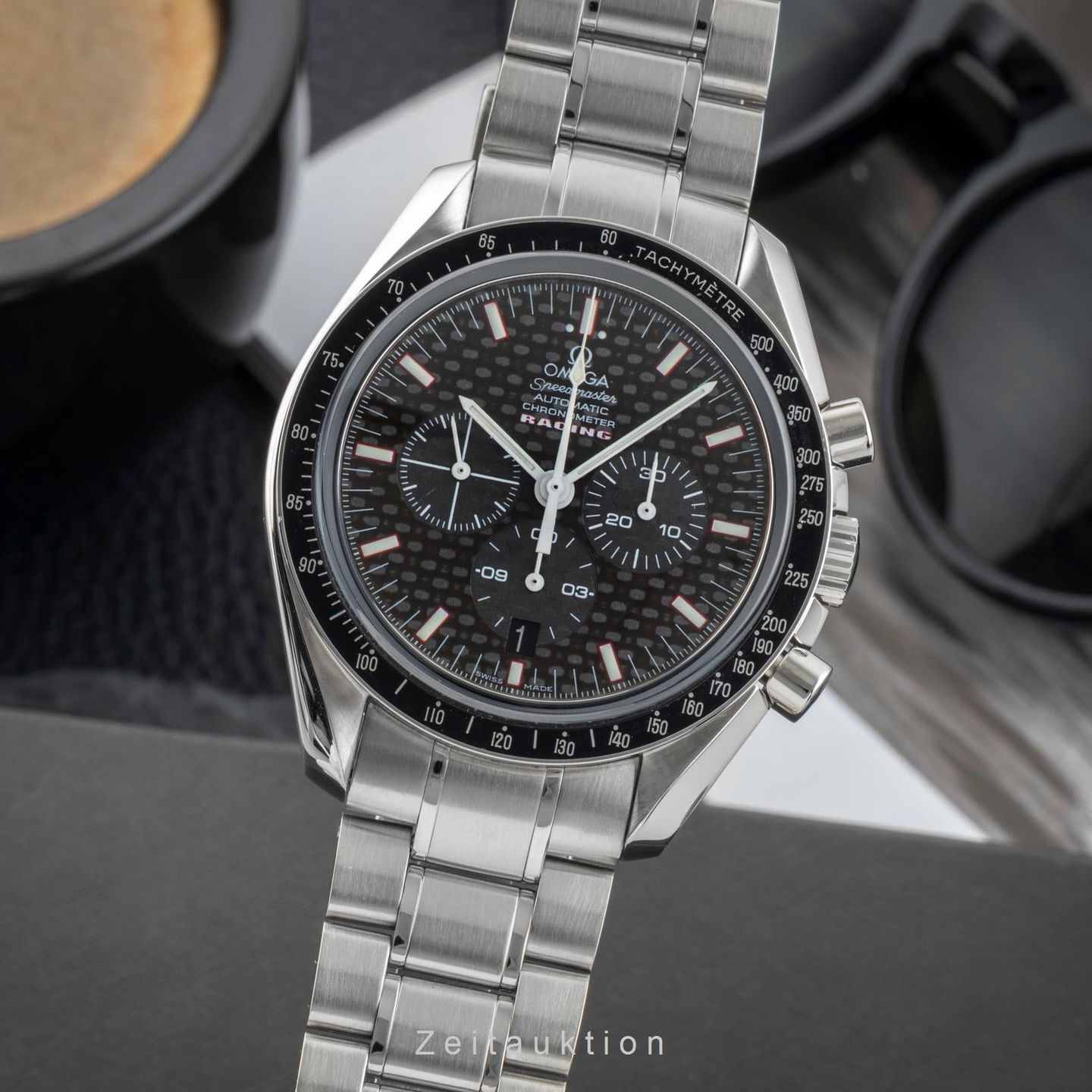 Omega Speedmaster 3552.59.00 (Onbekend (willekeurig serienummer)) - Zwart wijzerplaat 42mm Staal (1/8)