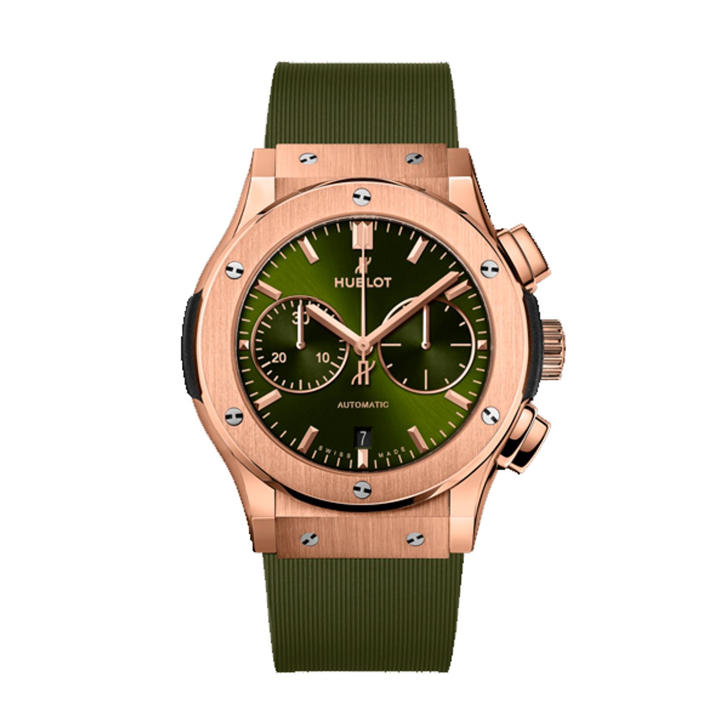Hublot Classic Fusion Chronograph 521.OX.8980.RX (2026) - Green dial 45 mm Rose Gold case (1/1)