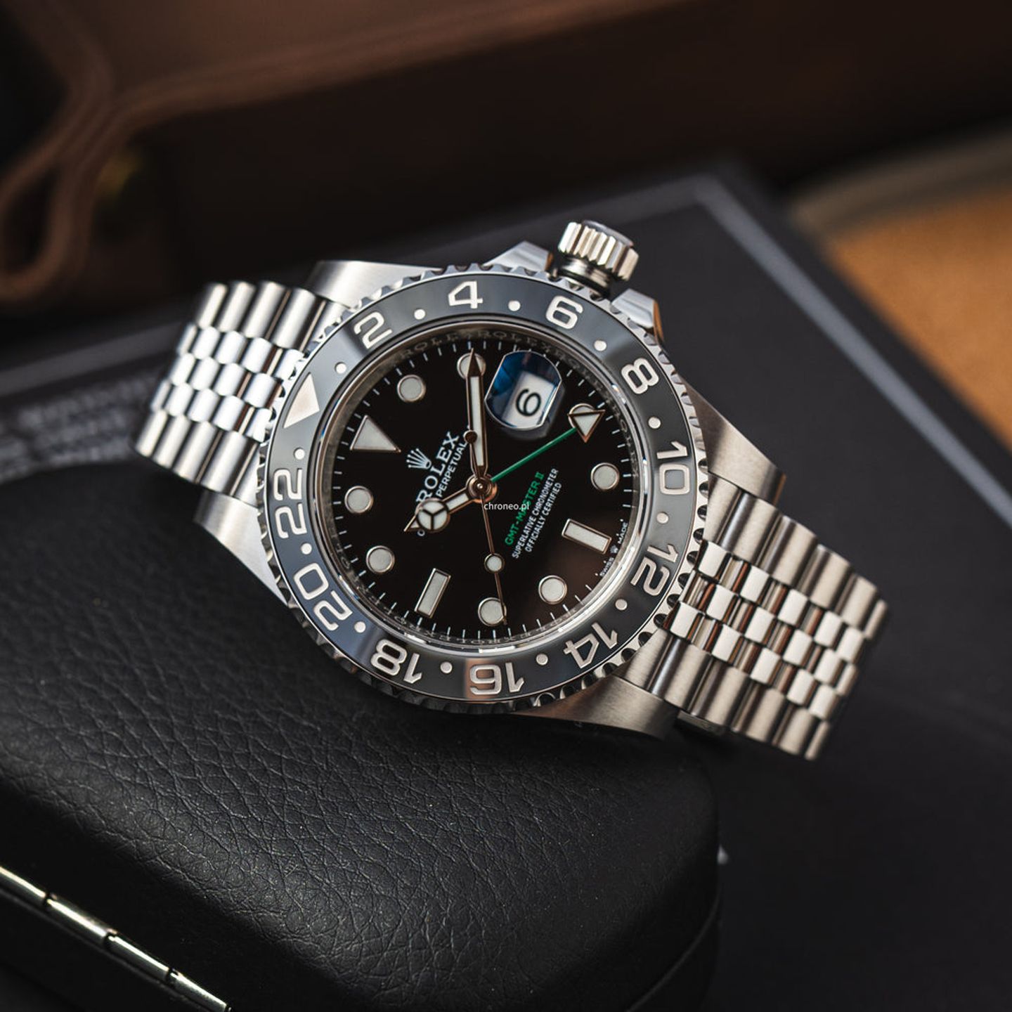 Rolex GMT-Master II 126710GRNR (2024) - Zwart wijzerplaat 40mm Staal (1/8)