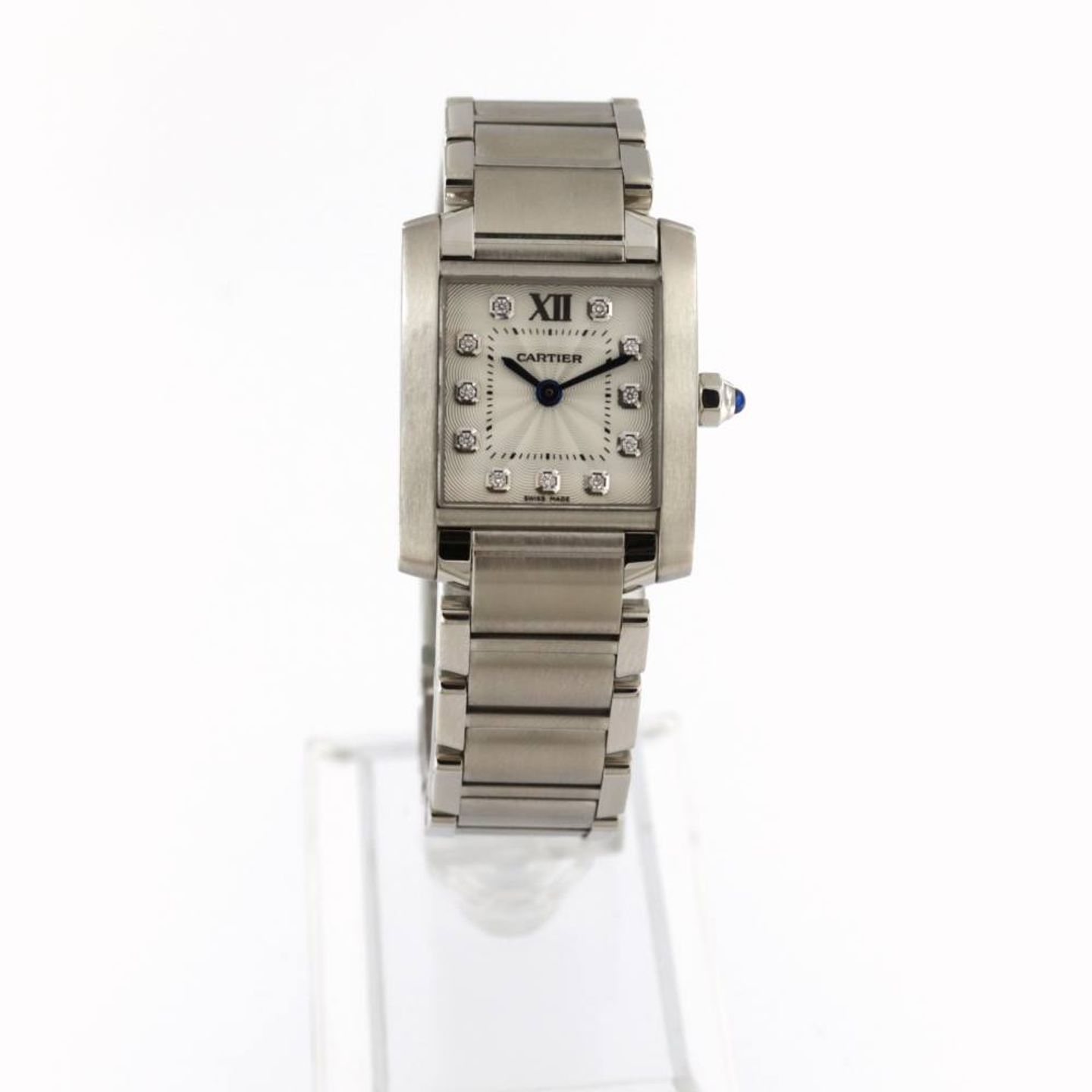 Cartier Tank Française WE110006 (2019) - Silver dial 20 mm Steel case (1/6)
