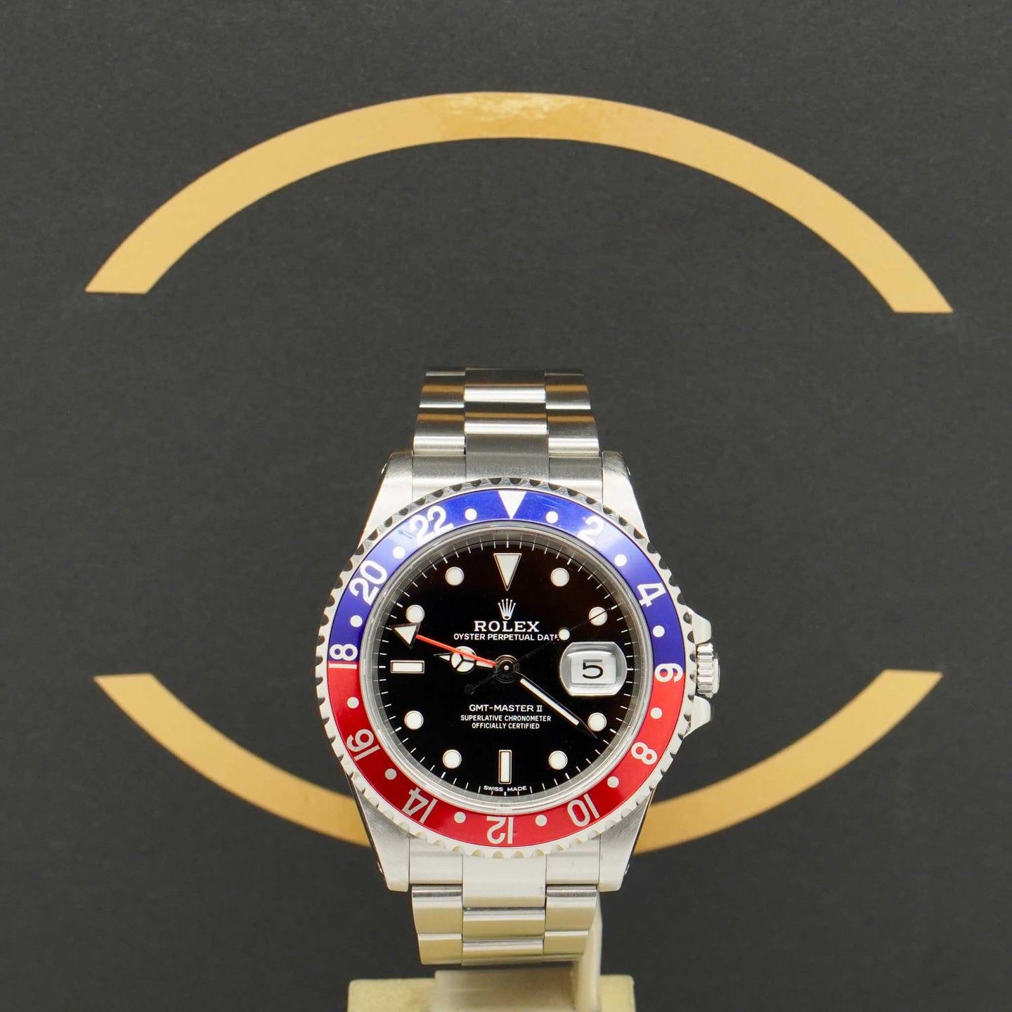Rolex GMT-Master II 16710 (2003) - Zwart wijzerplaat 40mm Staal (1/7)